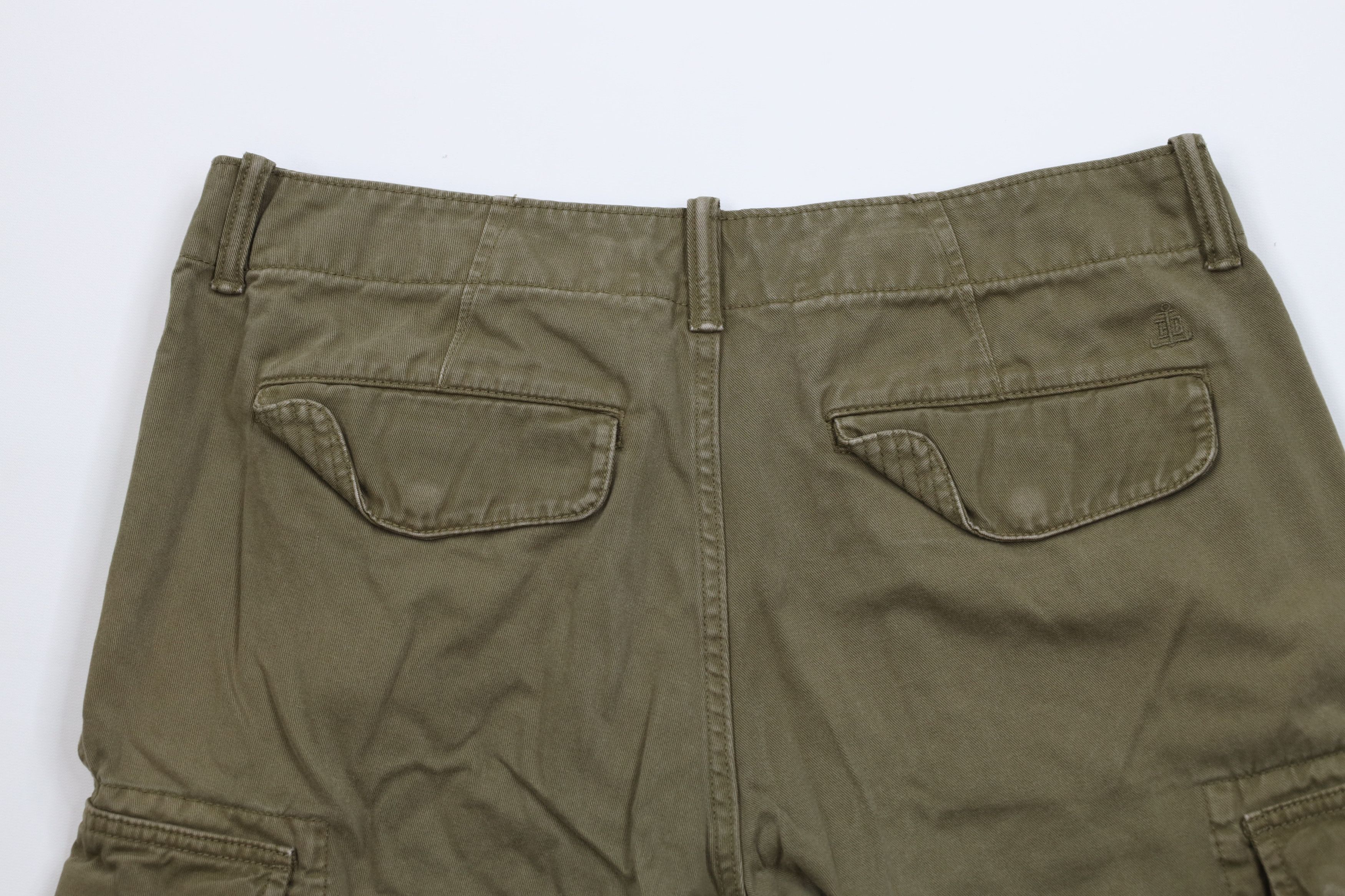 Lands' End Vintage 90s Lands End Heavyweight Cargo Shorts Green Cotton Size US 36 / EU 52 - 11 Thumbnail