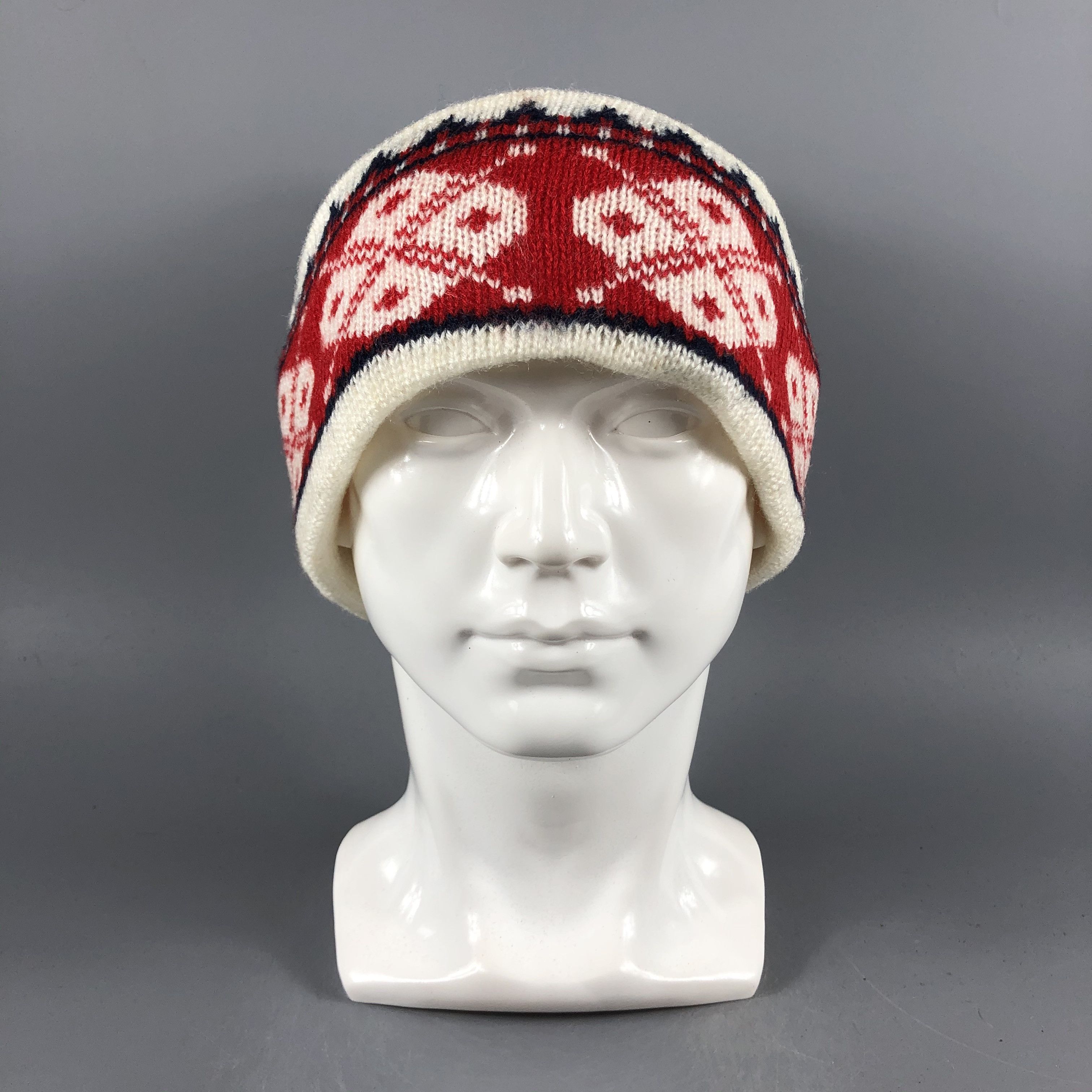 Vintage Unknown Fair Isle PomPom Beanie Snow Hat Snow Cap -D1174 Size ONE SIZE - 8 Thumbnail