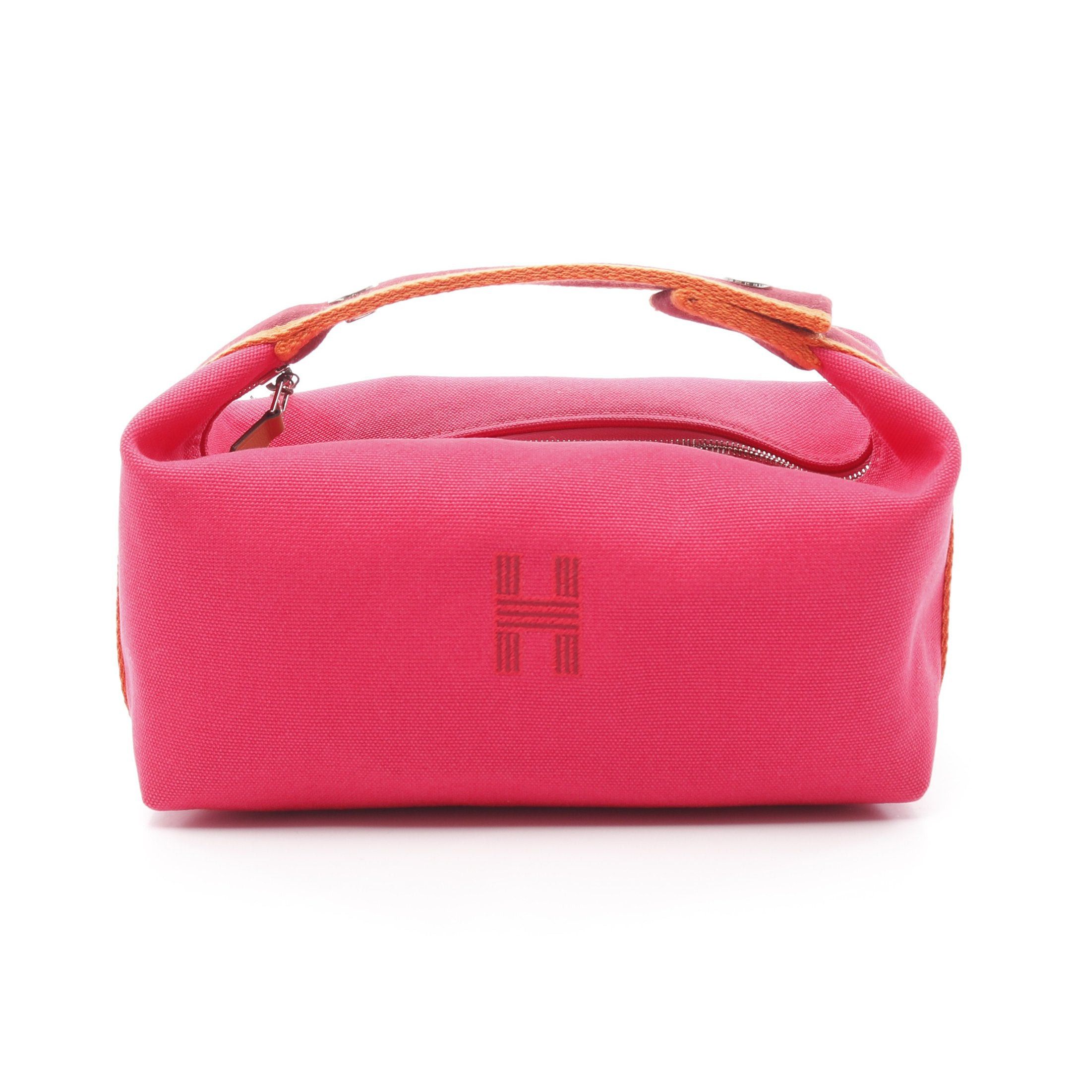 Hermes Hermes Bride-A-Brac Pm Hibiscus Handbag Canvas Pink Purple Bordeaux Orange Silver Hardware Size ONE SIZE - 1 Thumbnail