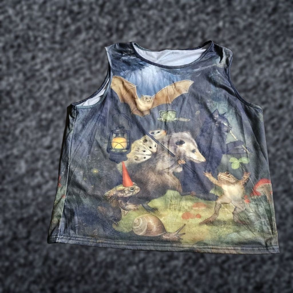 Gloverall Womens 3XL Moonlit March All Over Print Nature Funny Tank Top T Shirt Size XXL / US 16-18 / IT 52-54 - 1 Thumbnail