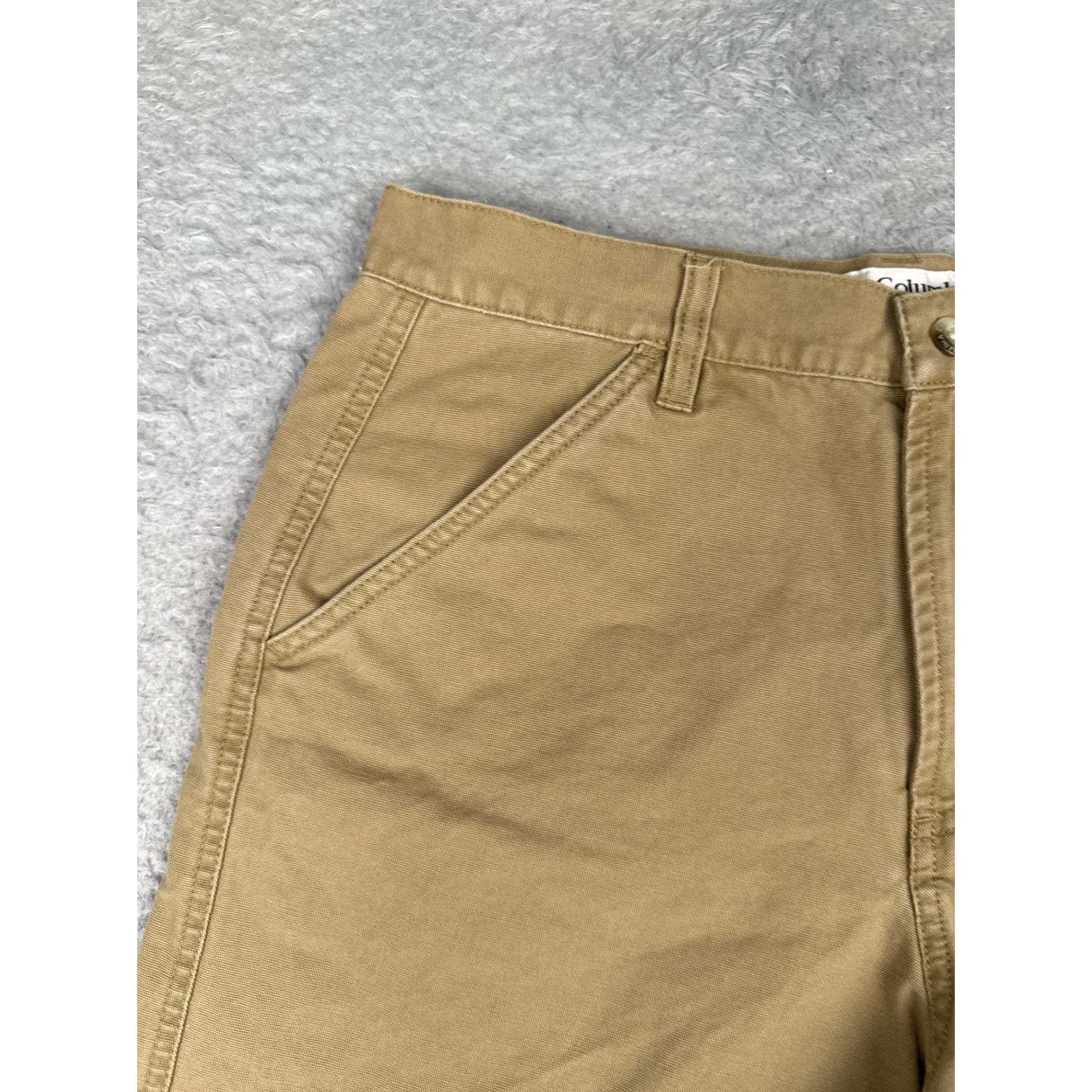 Vintage Columbia Shorts Womens 10 Beige Twill Hiking 6" Duck Fabric Pockets Outdoor Size 32" / US 10 / IT 46 - 4 Thumbnail