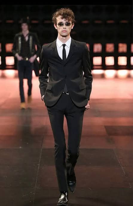 Hedi Slimane × Saint Laurent Paris Saint Laurent x Hedi Slimane SS14 3 Botton Black Suit Size 44R - 1 Thumbnail
