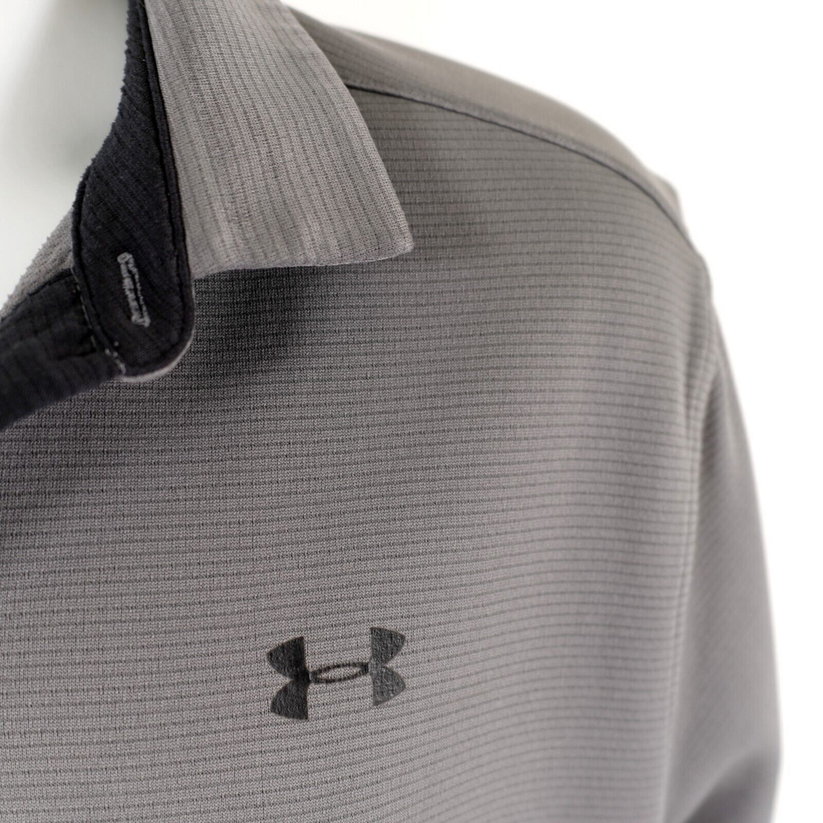 Under Armour Under Armour Heatgear Gray Large Ribbed Silk Collared Polo S Size US L / EU 52-54 / 3 - 3 Thumbnail