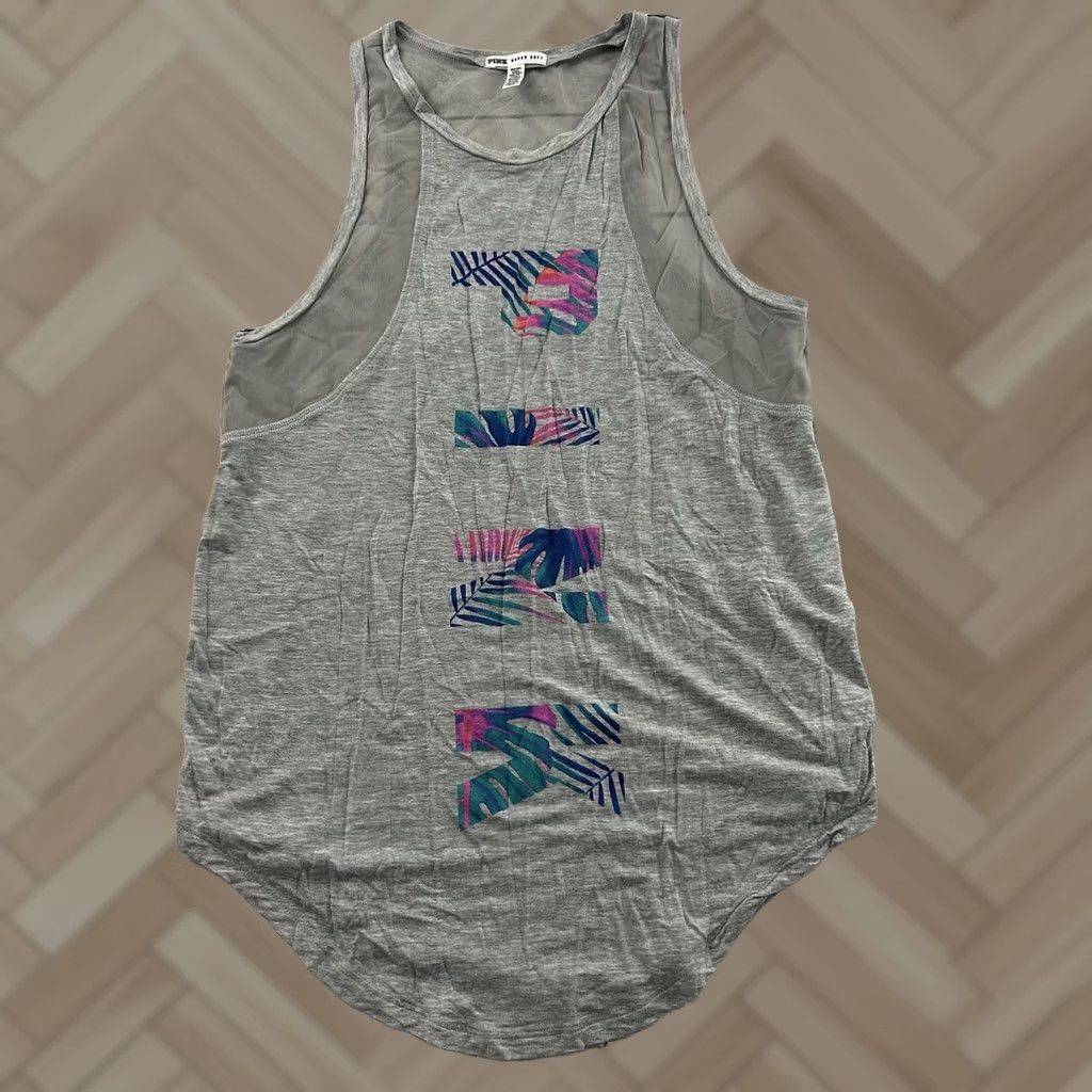 Pinko PINK Victoria's Secret Sleeveless Tank Top Women's XS Gray Tank Top XS Womens Gray PINK Sleeveless Tank Top Victoria's Secret Pink Size XS / US 0-2 / IT 36-38 - 1 Thumbnail