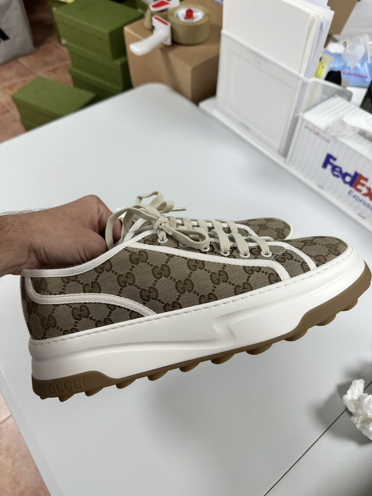 Gucci GUCCI GG Canvas Sneakers **RETAIL 850$** - 12 Size US 12.5 / EU 45-46 - 6 Thumbnail