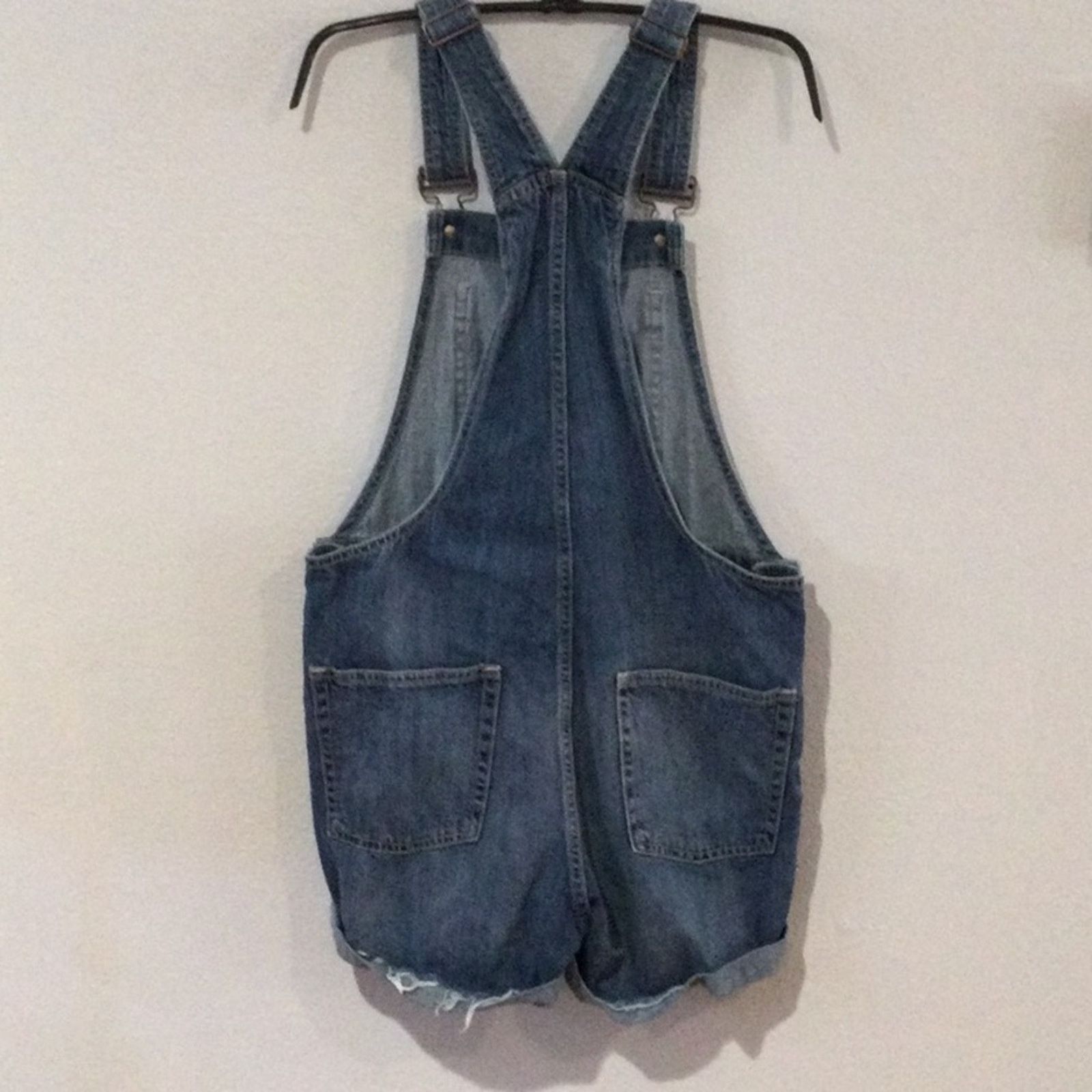 Gap Gap Denim Bib Adjustable Strap Button Side Overalls Size 2 Size 27" / US 4 / IT 40 - 7 Thumbnail