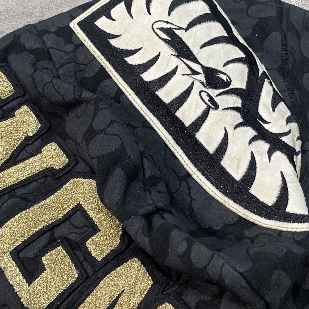 Bape Bape Shark Gold Black Solid Camo Hoodie Size US XL / EU 56 / 4 - 10 Thumbnail