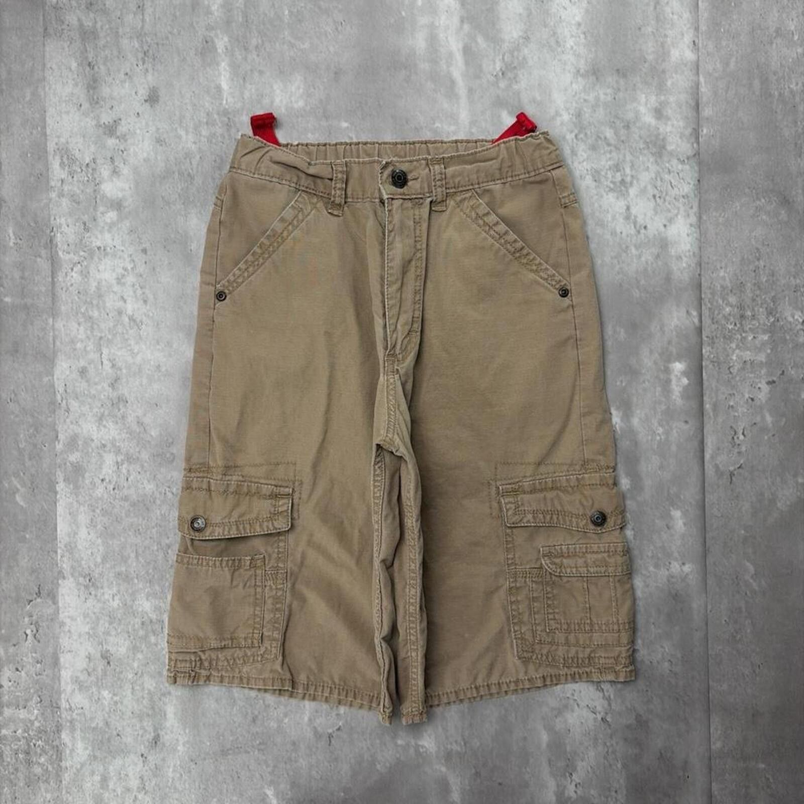 Wrangler Y2K Tan Wrangler Grunge Cargo Baggy Skater Shorts Size 42" / US 20 - 2 Thumbnail