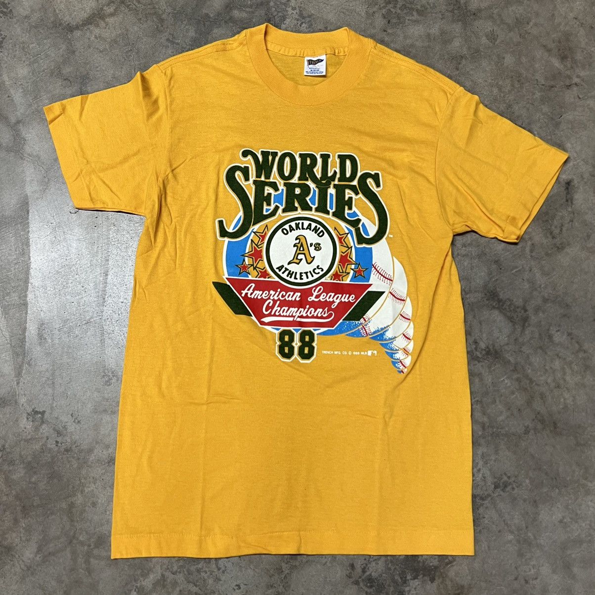 MLB × Vintage Vintage 1988 Oakland Athletics World Series 🇺🇸 T-Shirt Size US M / EU 48-50 / 2 - 2 Thumbnail