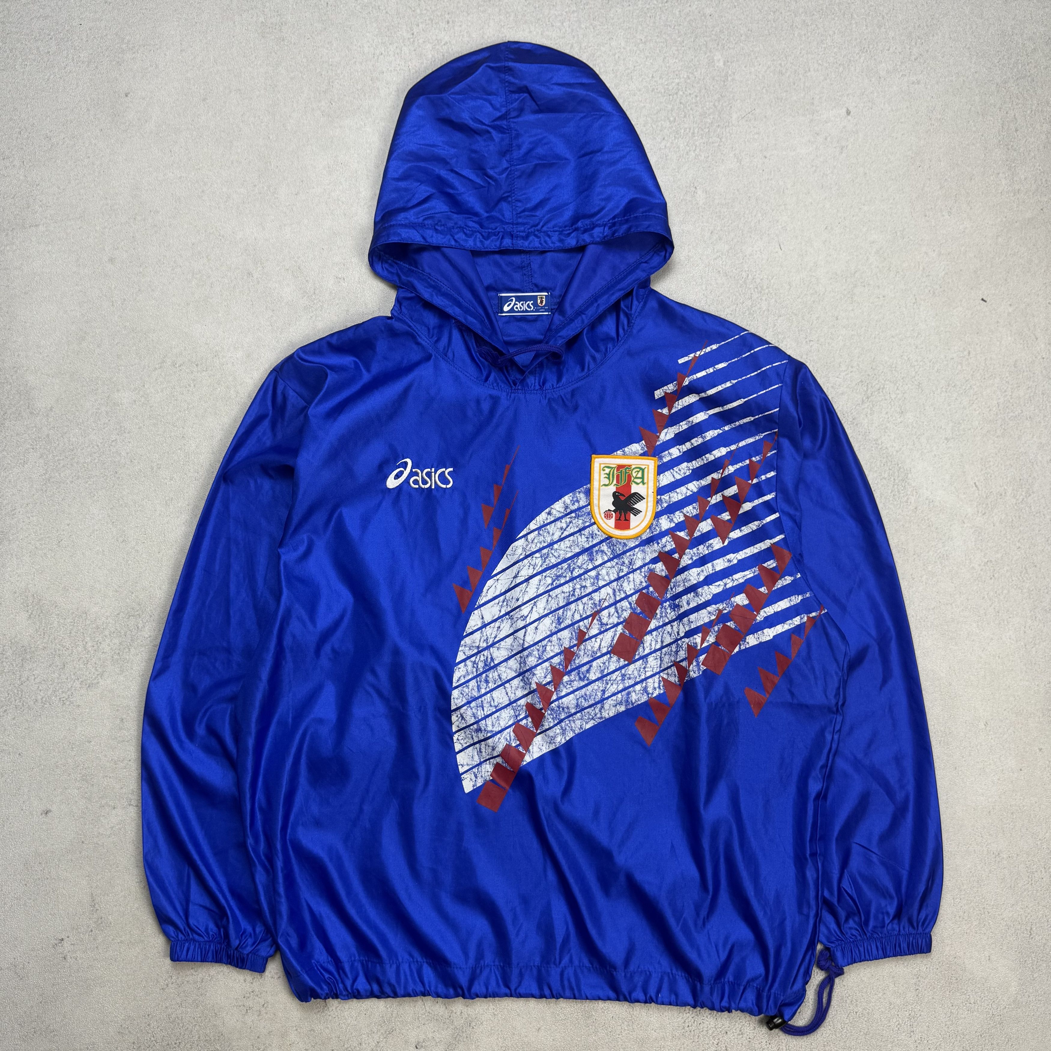 Asics × Japanese Brand × Vintage 90s Asics Japan Windbreaker