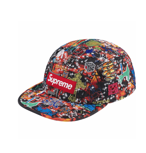 Supreme Supreme AOI Embroidered Camp Cap Red Flames Size ONE SIZE - 1 Thumbnail