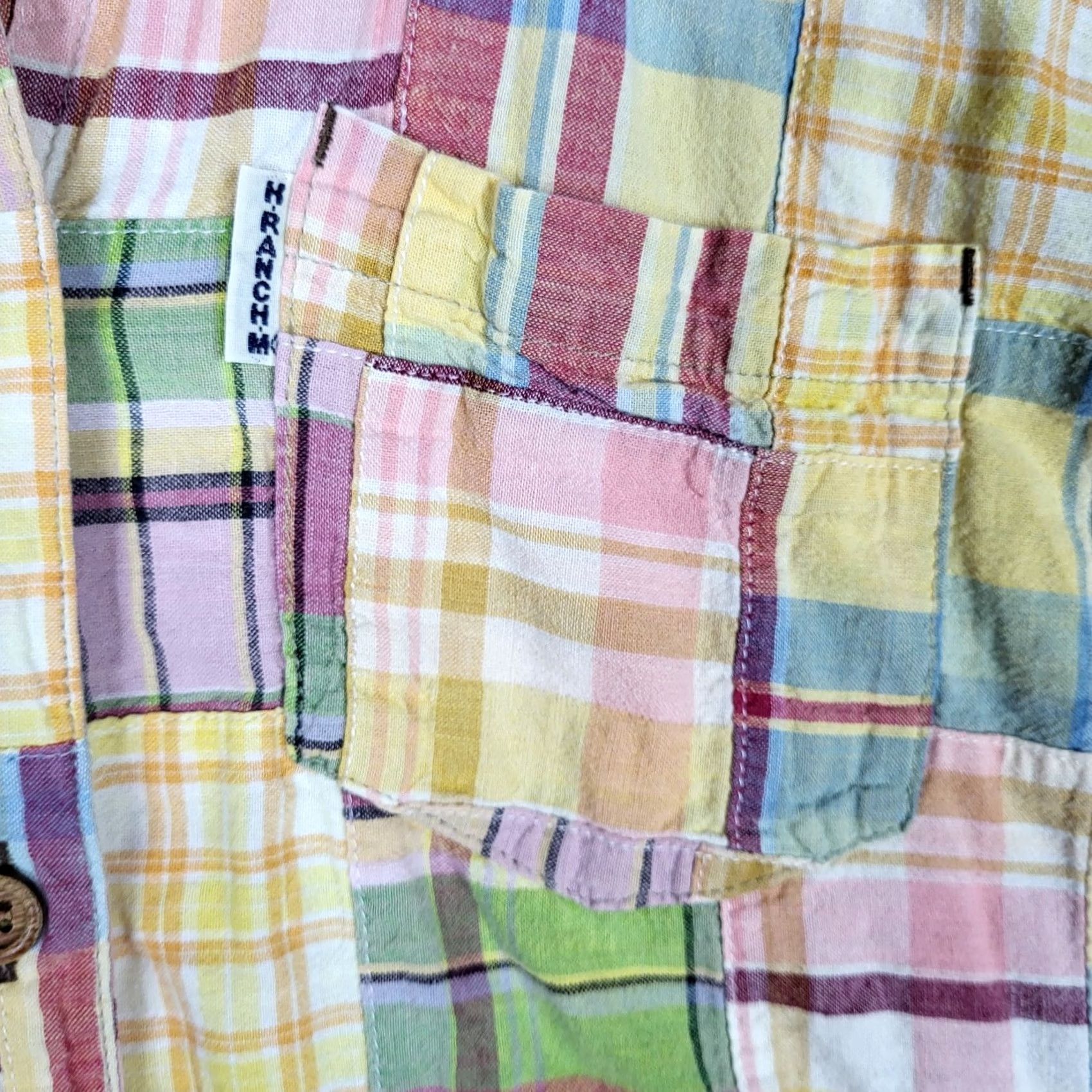 Market H.R. MARKET Shirt Women's Multi color Patch work Check Regular Size 1 Size XS / US 0-2 / IT 36-38 - 2 Thumbnail