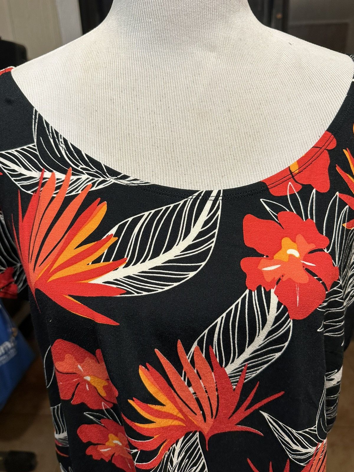 Other PreOwned Ava Sky Blouse Hawaiian Print Black/Red Women's S Size S / US 4 / IT 40 - 3 Thumbnail