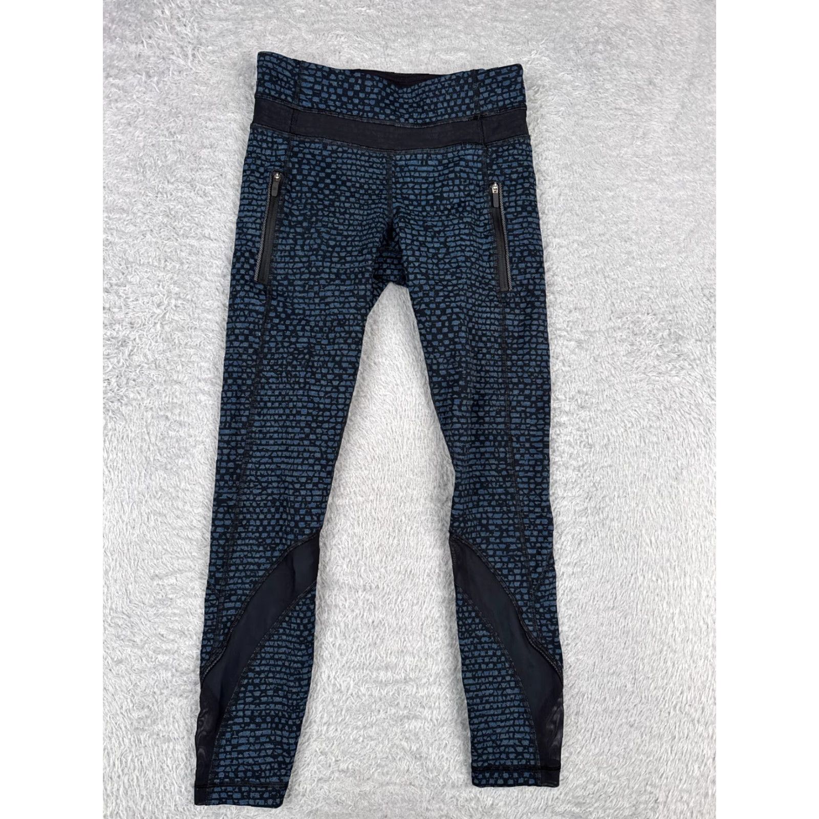 Lululemon Lululemon Pants Women 4 Blue Black Inspire Tight II Luxtreme Run W5AA6S Size 27" / US 4 / IT 40 - 7 Thumbnail