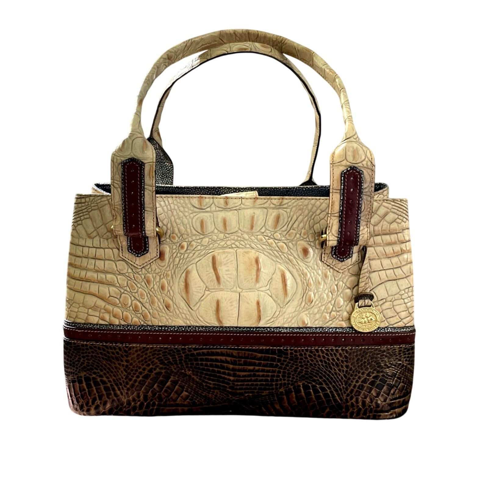 BRAHMIN Brahmin Vintage Melbourne Leather Shoulder Bag Croc Embossed Size ONE SIZE - 2 Thumbnail