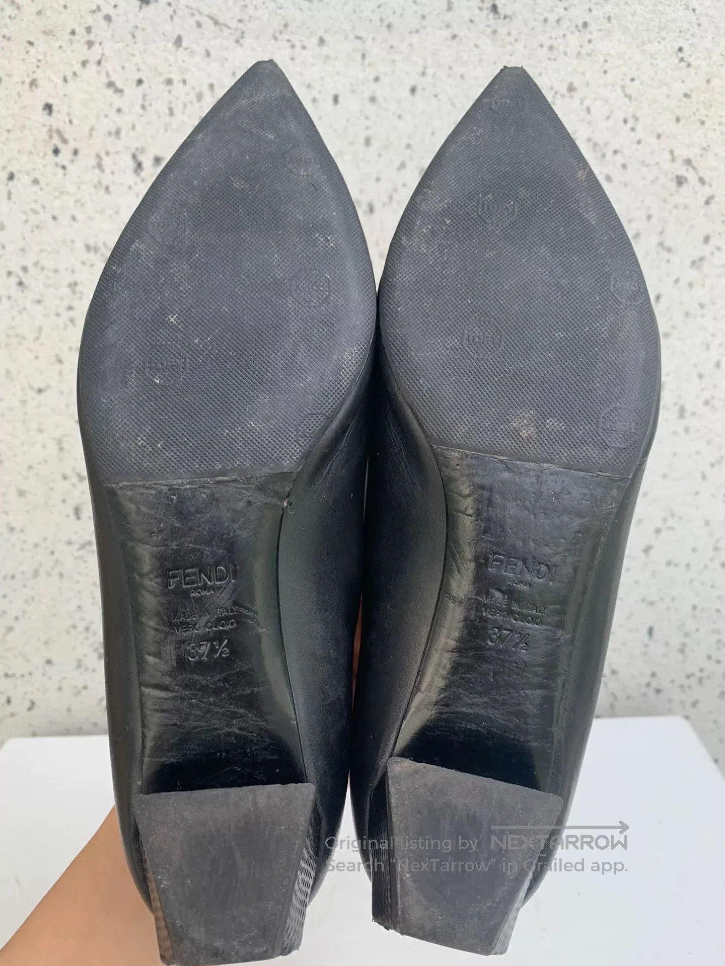 Fendi Fendi Black Pointed Toe Flat Shoes. Size US 6 / IT 36 - 7 Thumbnail