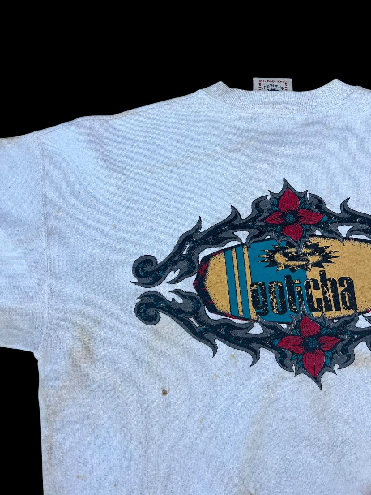 Gotcha Ageing Dirty Stains Vintage 90s Gotcha Sweatshirt Size US L / EU 52-54 / 3 - 15 Thumbnail
