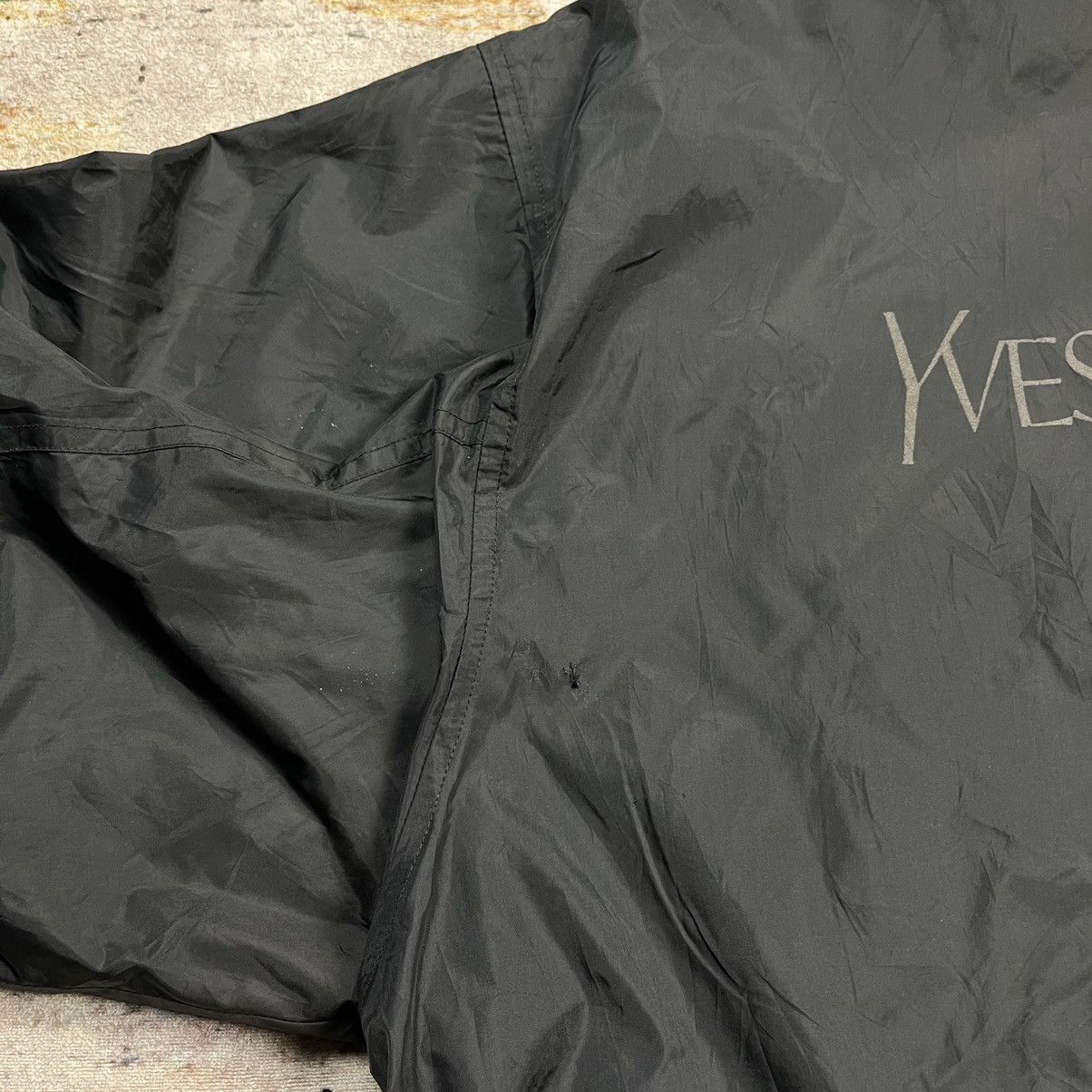 Vintage × Yves Saint Laurent Vintage 90s Yves Saint Laurent Pour Homme big logo jacket Size US L / EU 52-54 / 3 - 10 Thumbnail