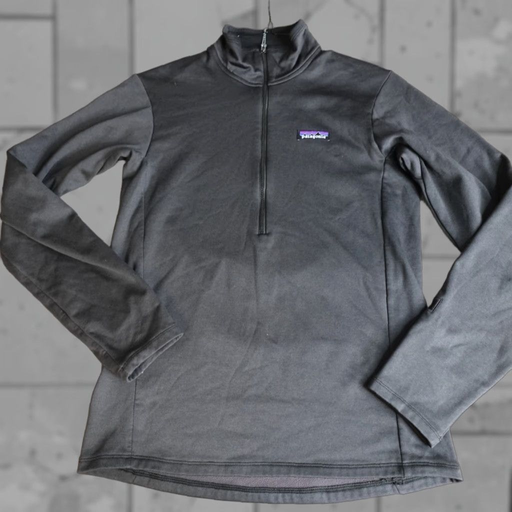 Patagonia Patagonia Mens Sweater Small Gray R1 Daily Zip Neck Pullover 1/4 Zip Casual Activewear Long Sleeve Regular Mens Size US S / EU 44-46 / 1 - 1 Thumbnail