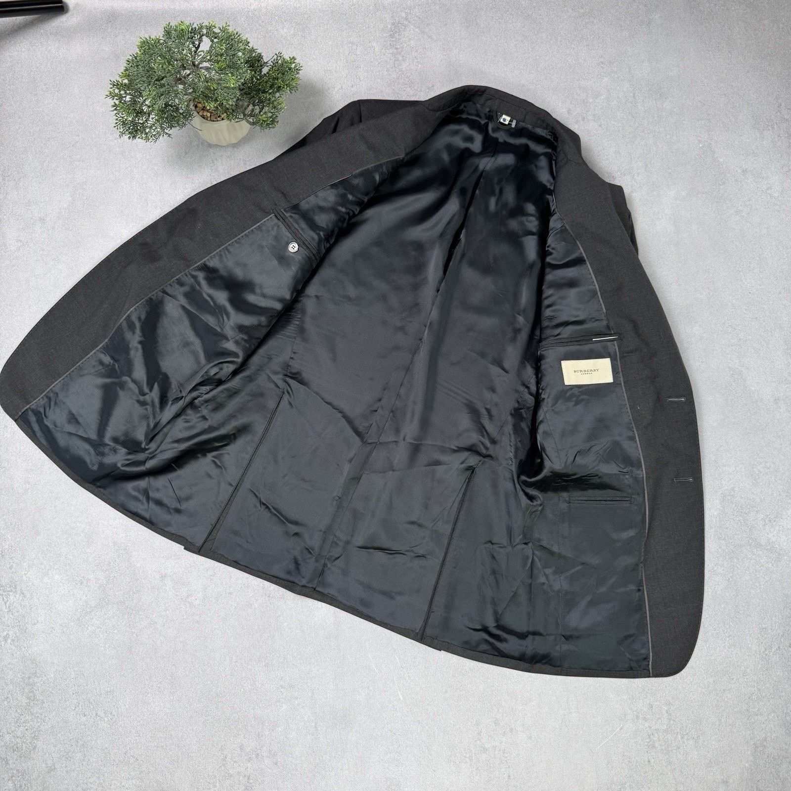Burberry Burberry Men Wool Blazer Grey Size 50R Size 40R - 12 Thumbnail
