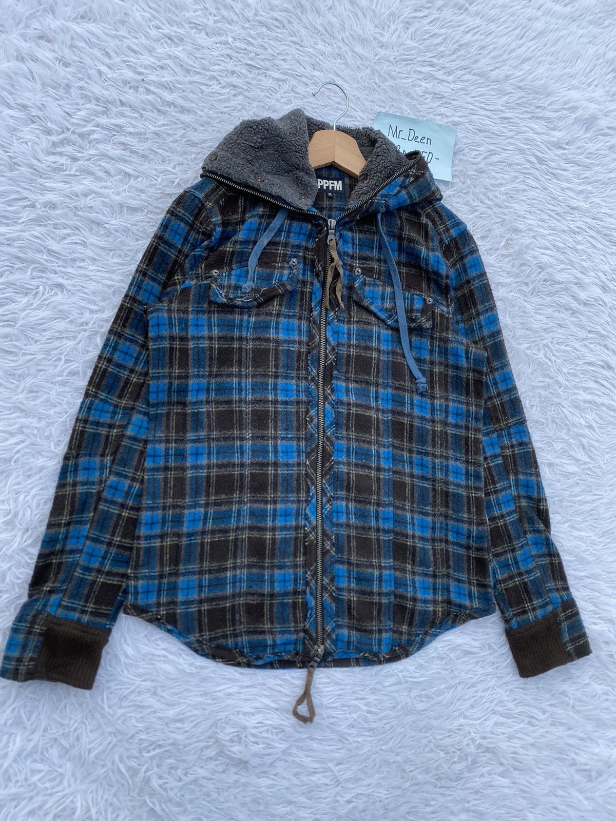 PPFM Rare Vintage PPFM Hooded Flannel Size US M / EU 48-50 / 2 - 2 Thumbnail