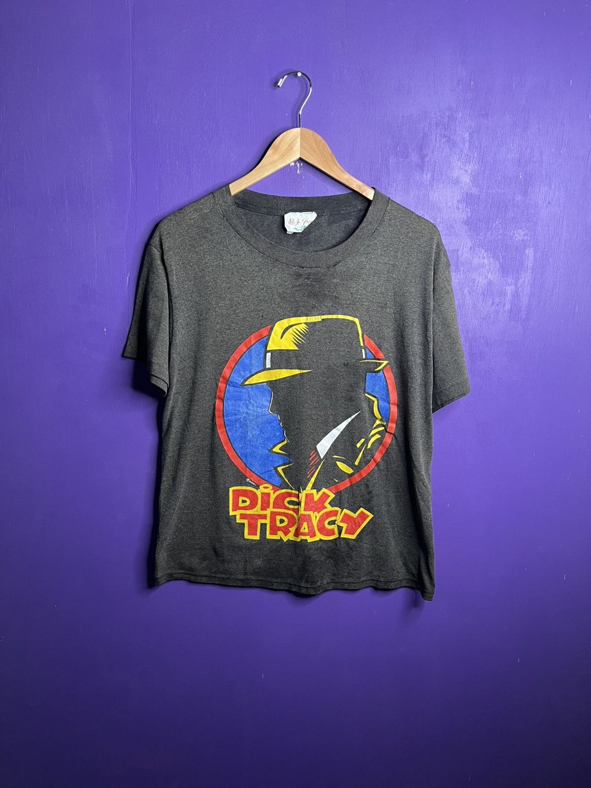 Vintage Vintage 90s Dick Tracy big logo faded t-shirt Size US M / EU 48-50 / 2 - 1 Thumbnail