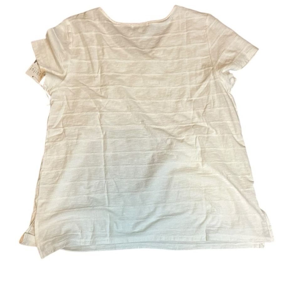 Habitat Habitat Textured Short Sleeve White VNeck TShirt with pocket Size M / US 6-8 / IT 42-44 - 2 Thumbnail