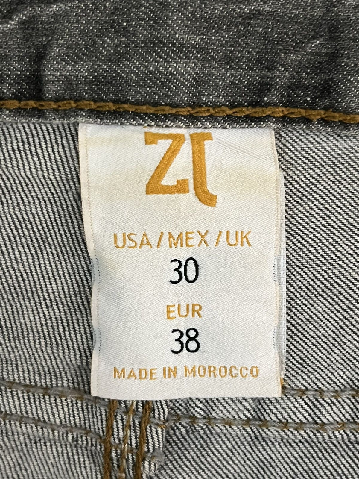 Zara Vintage Zara Trafaluc Buttonfly Distressed Black Faded Jeans Size US 31 - 11 Thumbnail