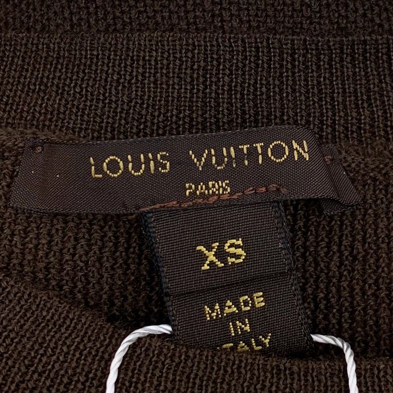 Louis Vuitton Crew neck sleeveless dress in dark brown mul