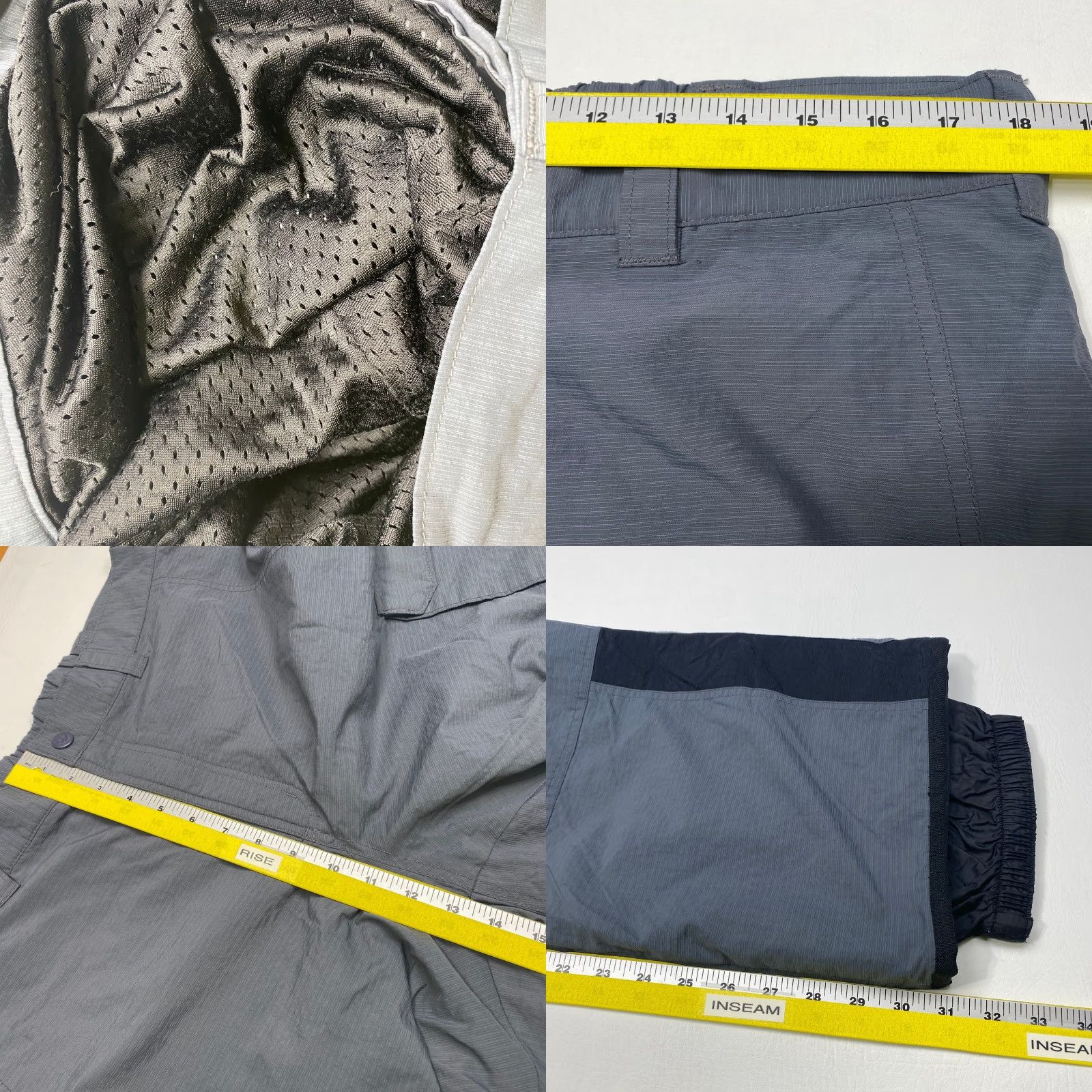 Vintage Columbia Cargo Pants Mens Large 36x32 Gray Black Elastic Waist Hiking Outdoor Pants Mens Gray-Columbia Cargo Outdoor Hiking 90s? Size US 36 / EU 52 - 9 Thumbnail