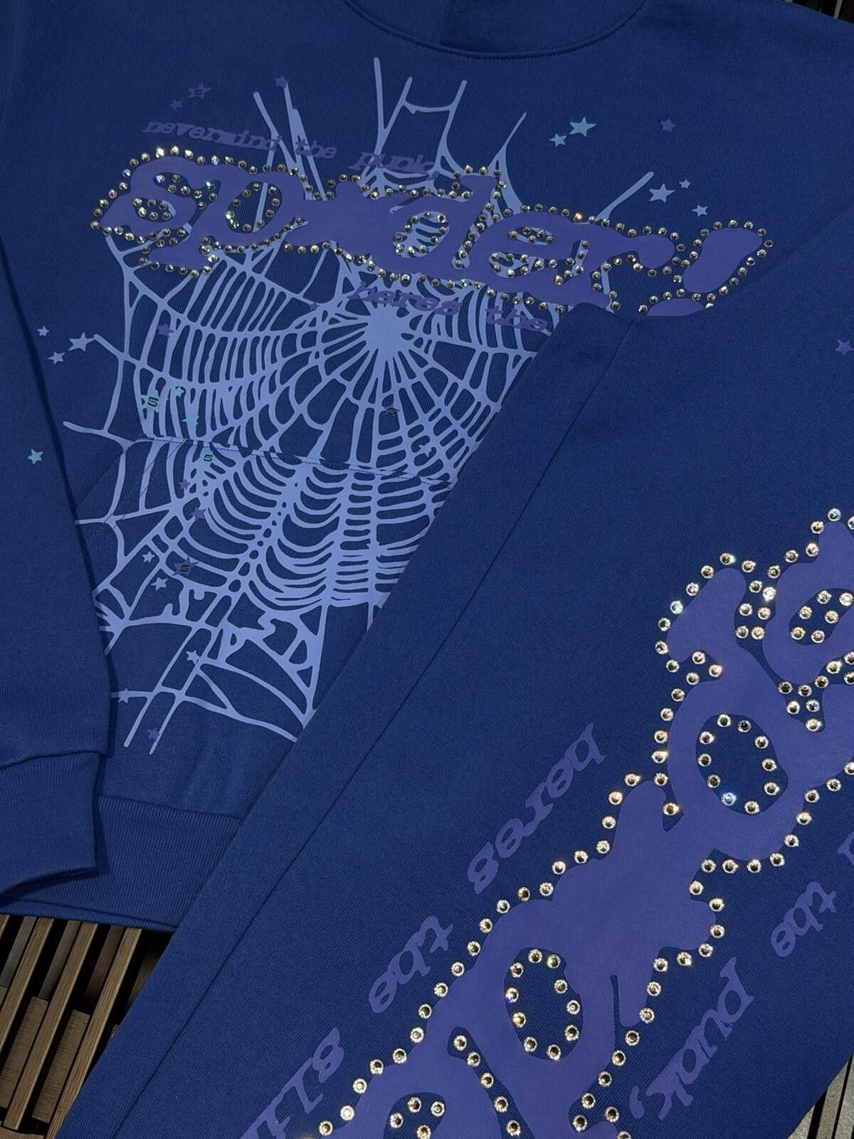 Sp5der Sp5der Stone Hoodie Size (Medium) 2026 Blue VVS Size US M / EU 48-50 / 2 - 7 Thumbnail