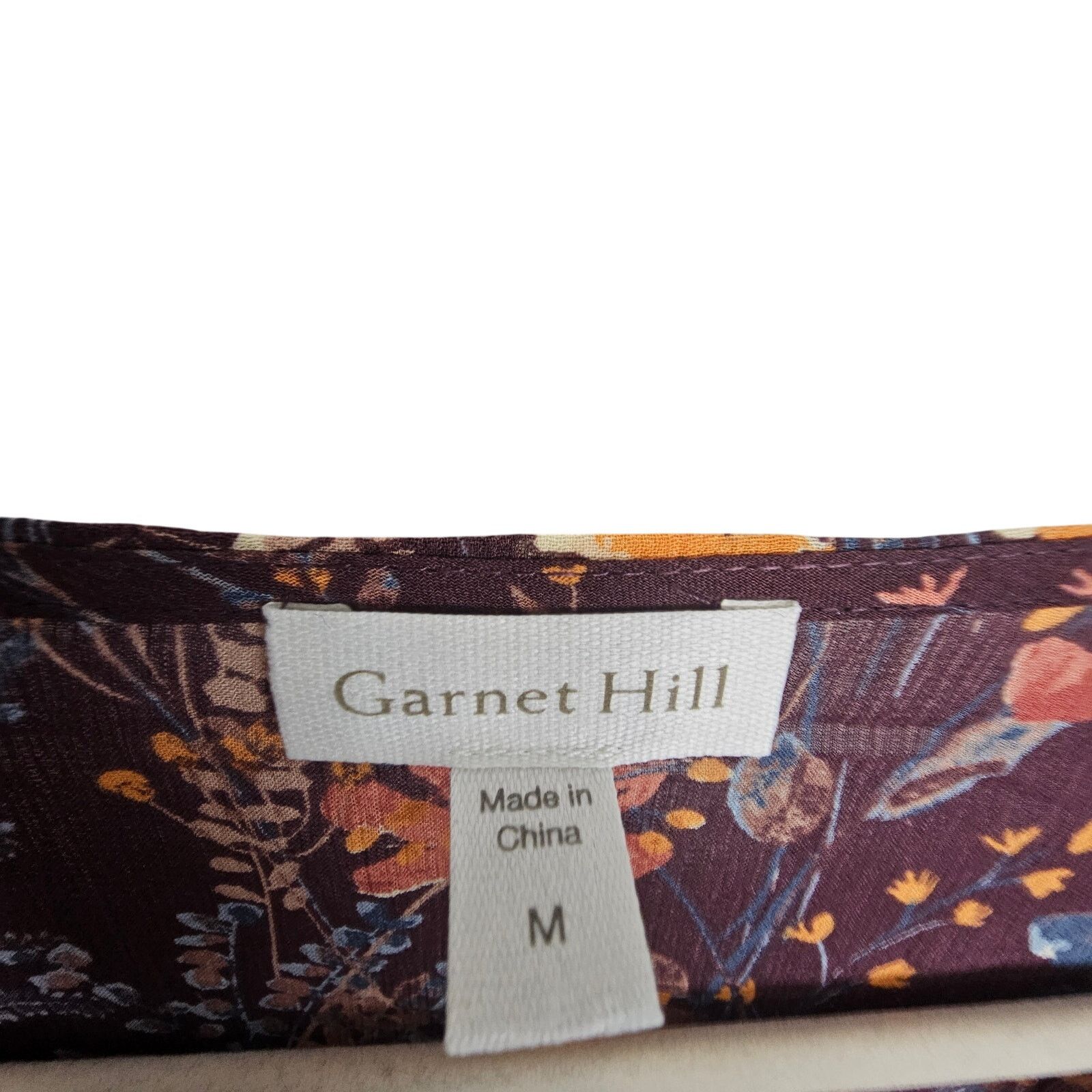 Arnette Garnet Hill Womens Silk Dress Autumn Floral Boho Peasant Size M / US 6-8 / IT 42-44 - 7 Thumbnail
