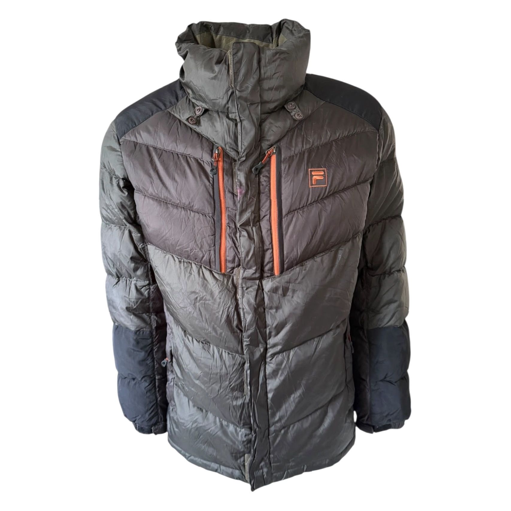 Fila Fila Puffer Jacket Mens Medium Orange Zip Detailing Winter Insulated Coat Size US M / EU 48-50 / 2 - 2 Thumbnail