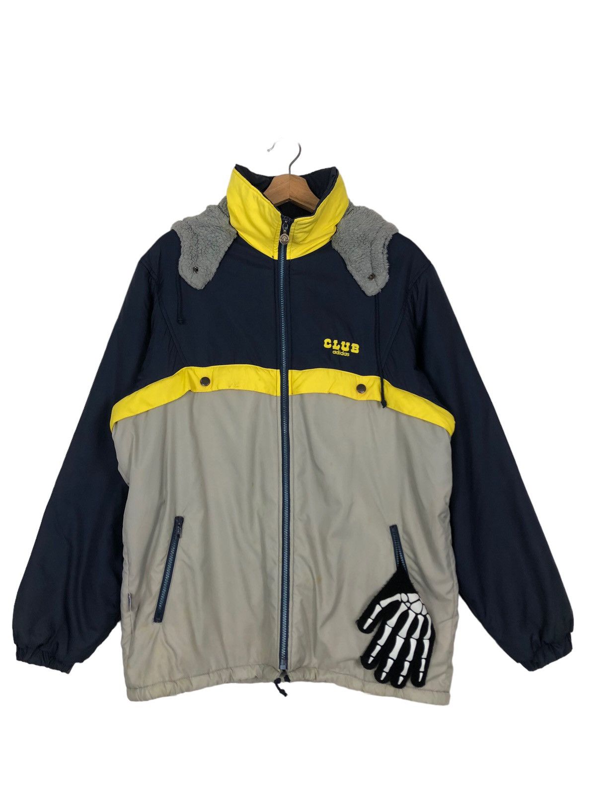 Adidas 🔥90’s Vintage Adidas Club Bomber Jacket Sherpa Lining Size US M / EU 48-50 / 2 - 1 Thumbnail