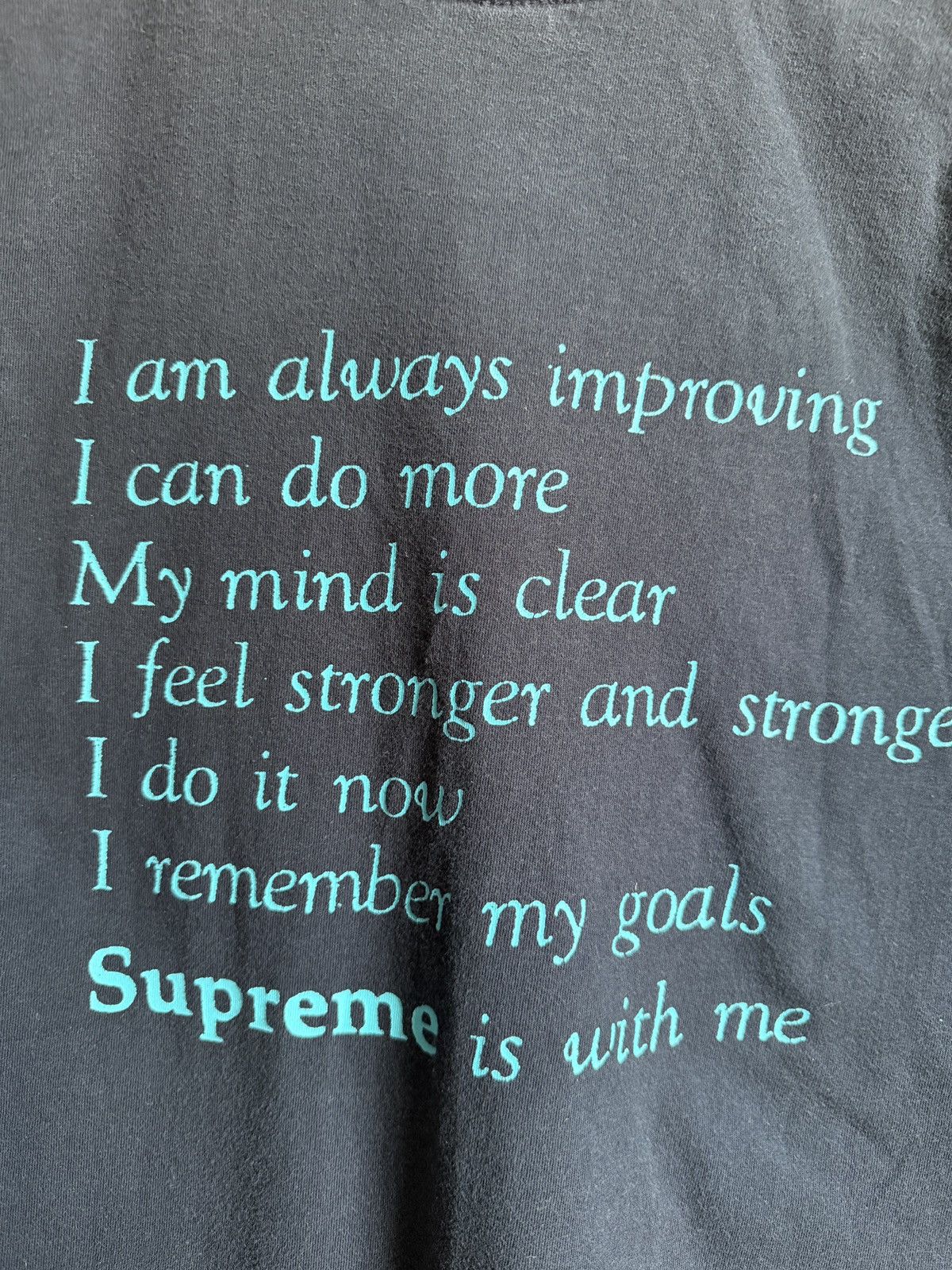 Supreme Supreme Stay Positive navy tee Size US M / EU 48-50 / 2 - 4 Thumbnail