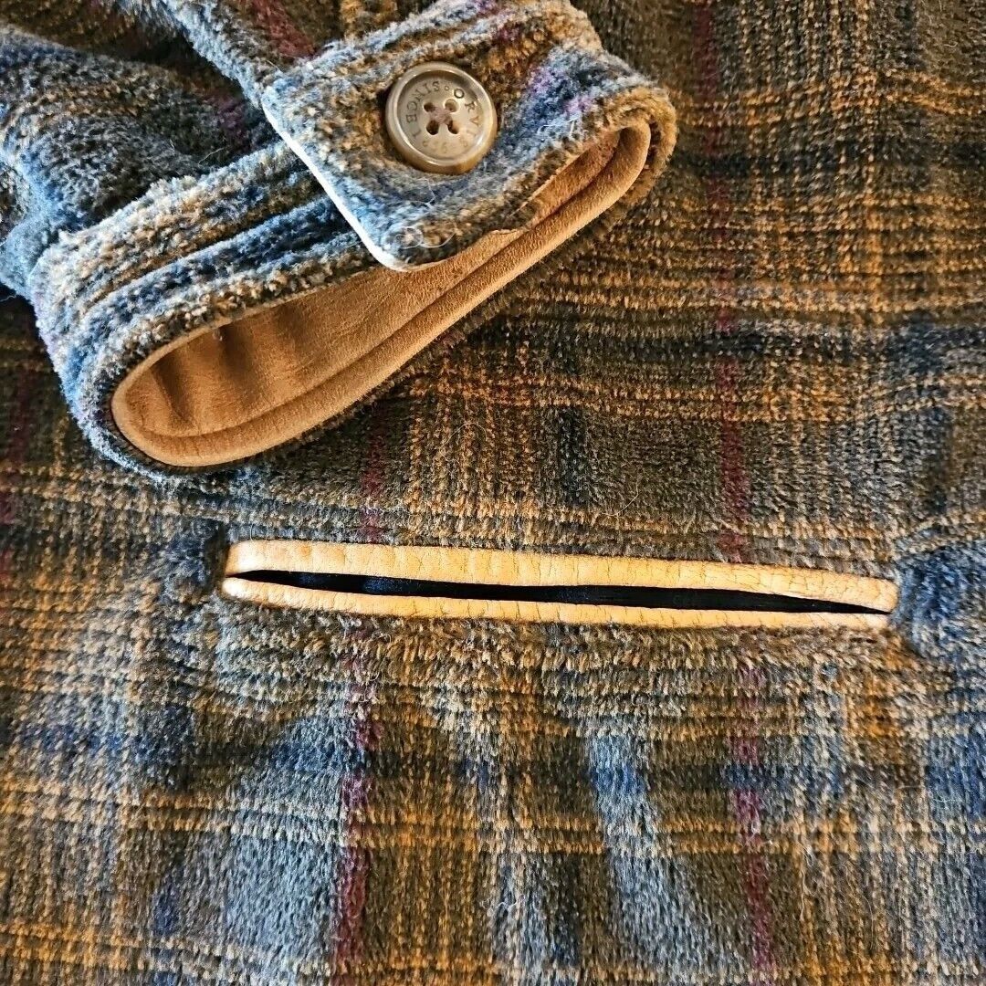 Orvis Vintage Orvis Fleece Teddy Jacket Mens XL Brown Black Plaid Size US XL / EU 56 / 4 - 6 Thumbnail