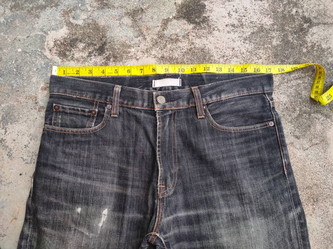 Japanese Brand vintage Japan faded black ripped jeans denim pants Size US 33 - 9 Thumbnail
