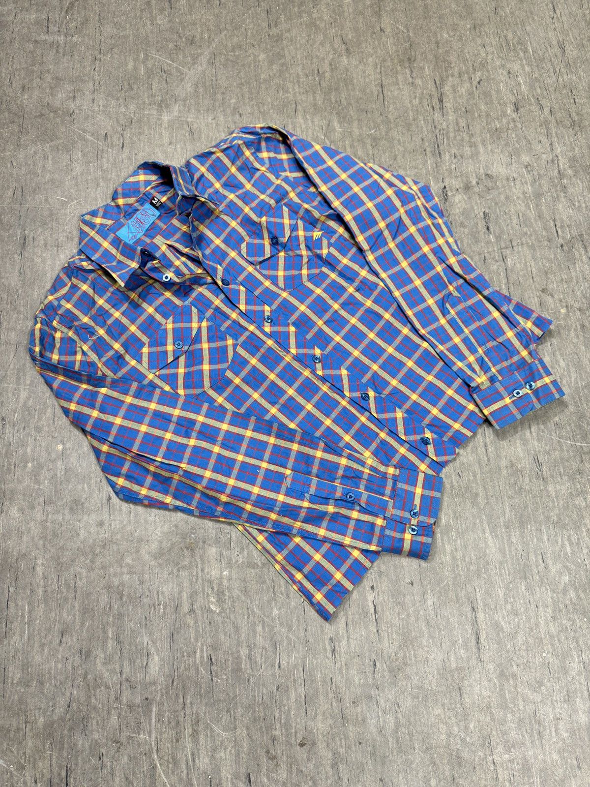 Other ᶠᵃⁿᶜʸᵍᵘʸBOXY Trashed Shirt Vintage Cropped Button Up 90s 80 Size US M / EU 48-50 / 2 - 1 Thumbnail