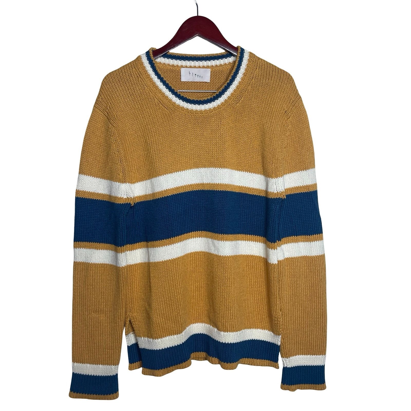 Linder Linder heavy chunky knit yellow Blue Crewneck sweater M Size US M / EU 48-50 / 2 - 1 Thumbnail