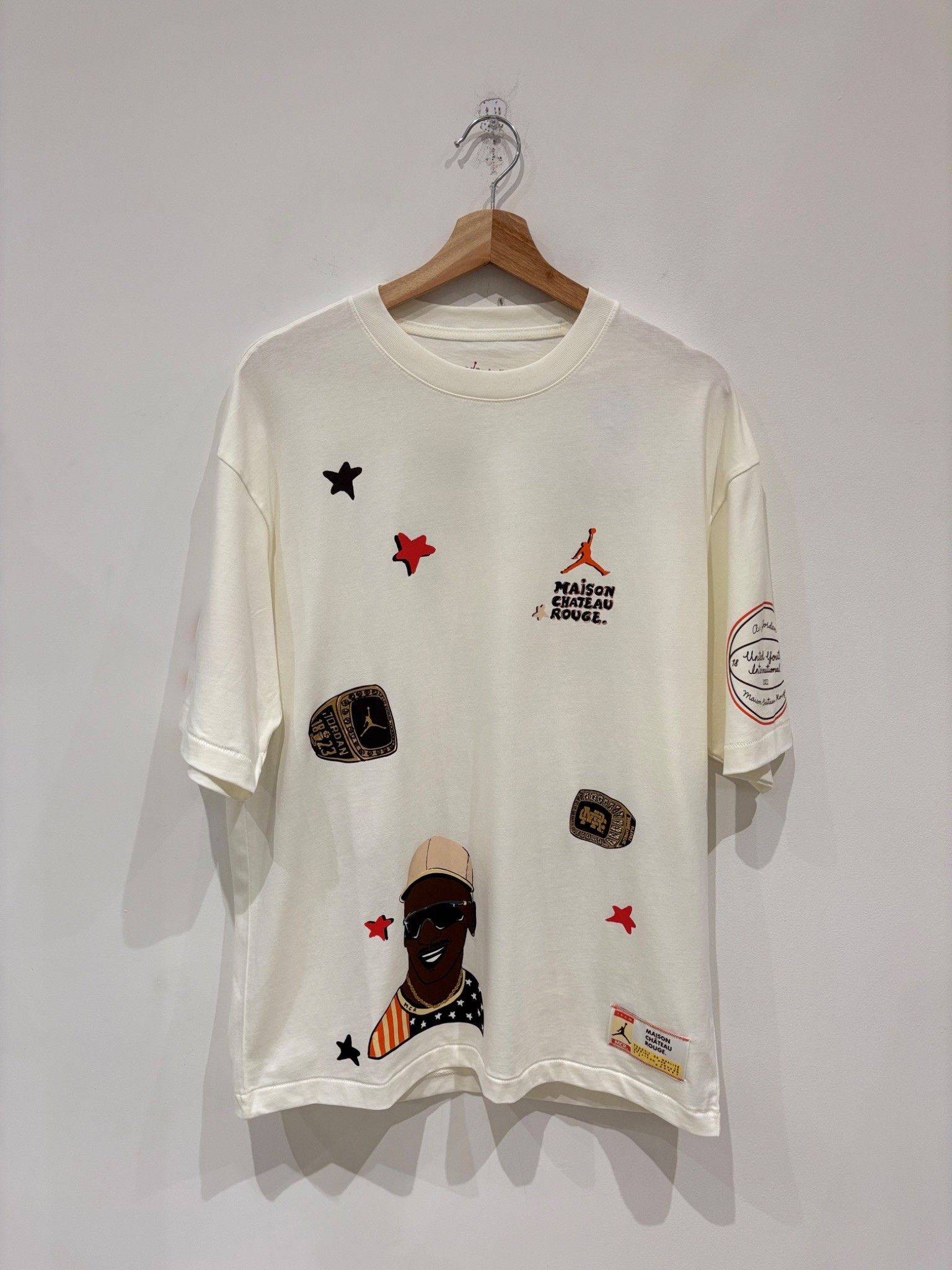 Jordan Brand Jordan x Maison Chateau Rouge T-shirt White Size US M / EU 48-50 / 2 - 1 Thumbnail