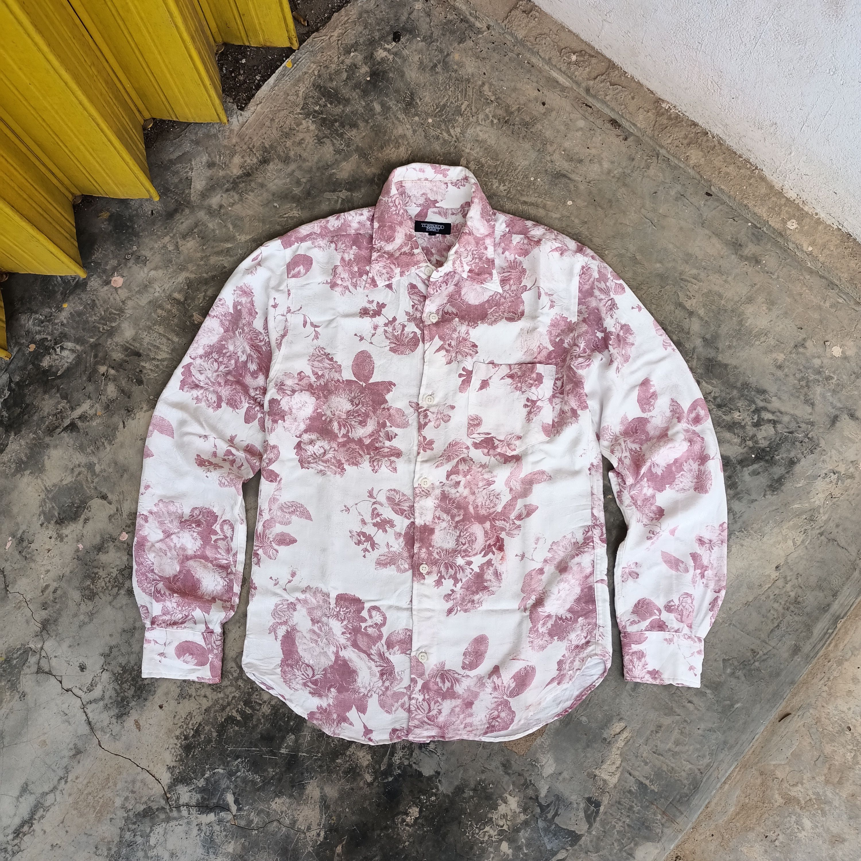 image of Tornado Mart x Tornado Mart Japan Floral Pattern L/s Shirt, Men's (Size Large)