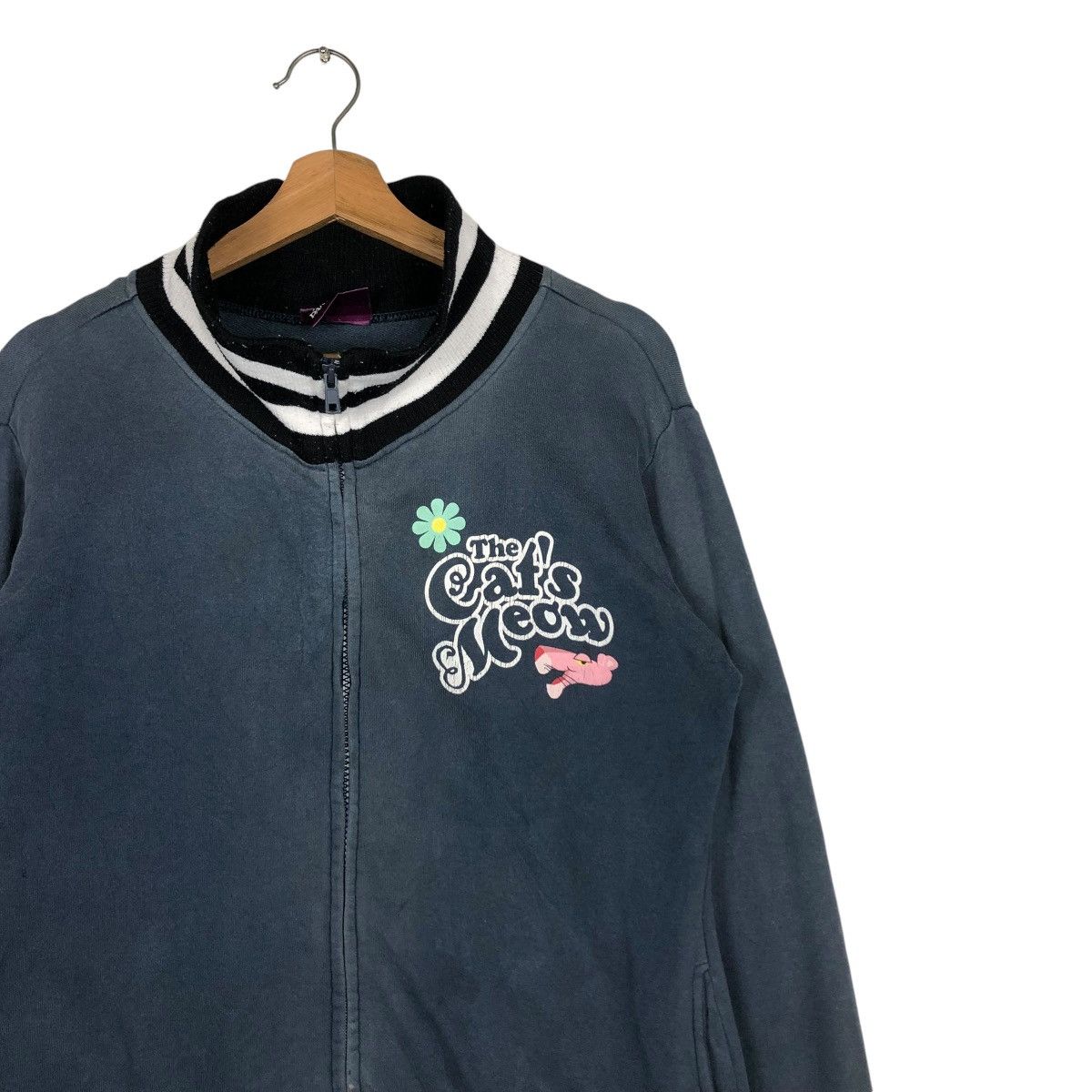 Cartoon Network 🔥VINTAGE BOMBER JACKET BIKER PINK PANTHER Size US L / EU 52-54 / 3 - 8 Thumbnail