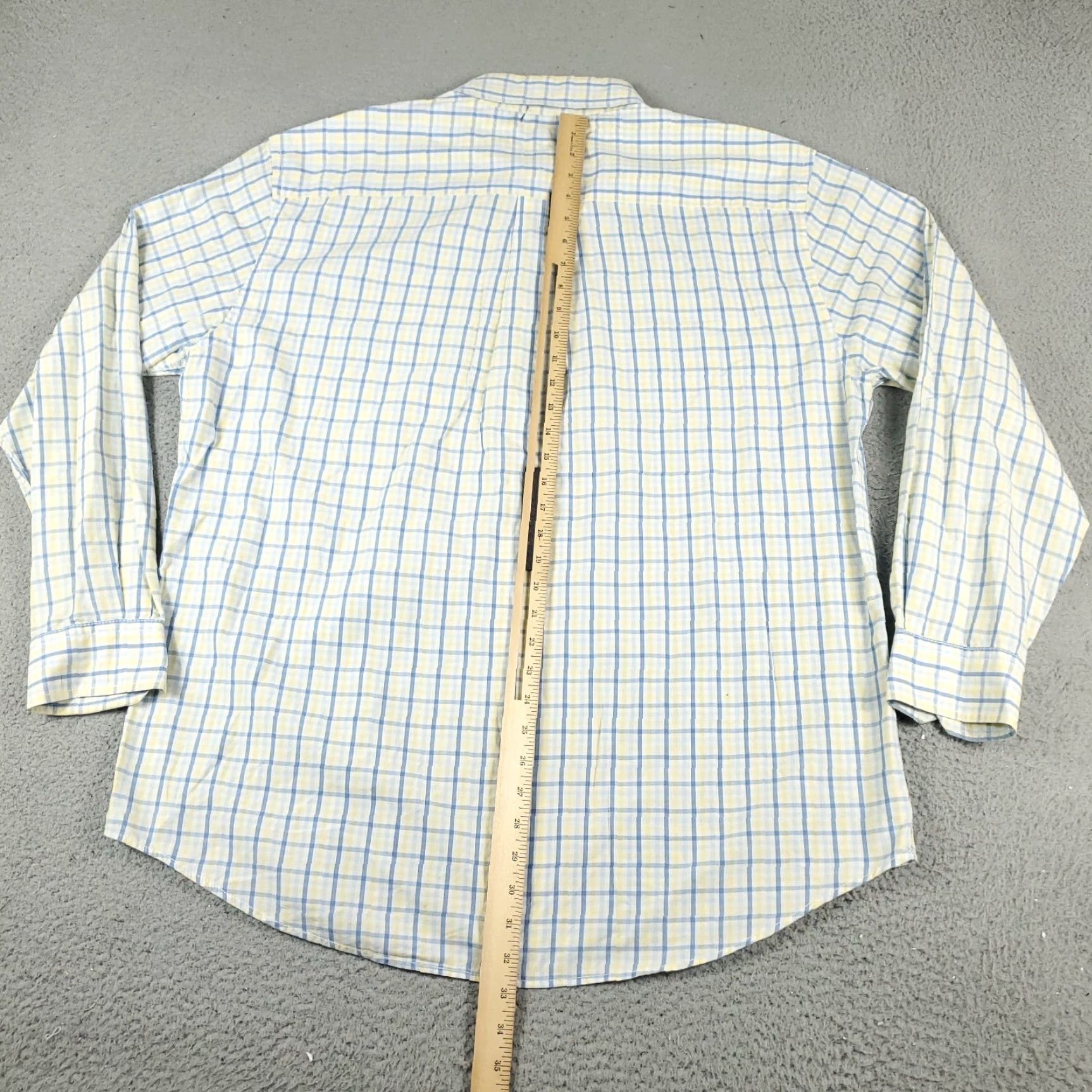 Tommy Hilfiger Tommy Hilfiger Shirt Mens XL Yellow Blue Check Casual Button-Up Long Sleeve Size US XL / EU 56 / 4 - 3 Thumbnail
