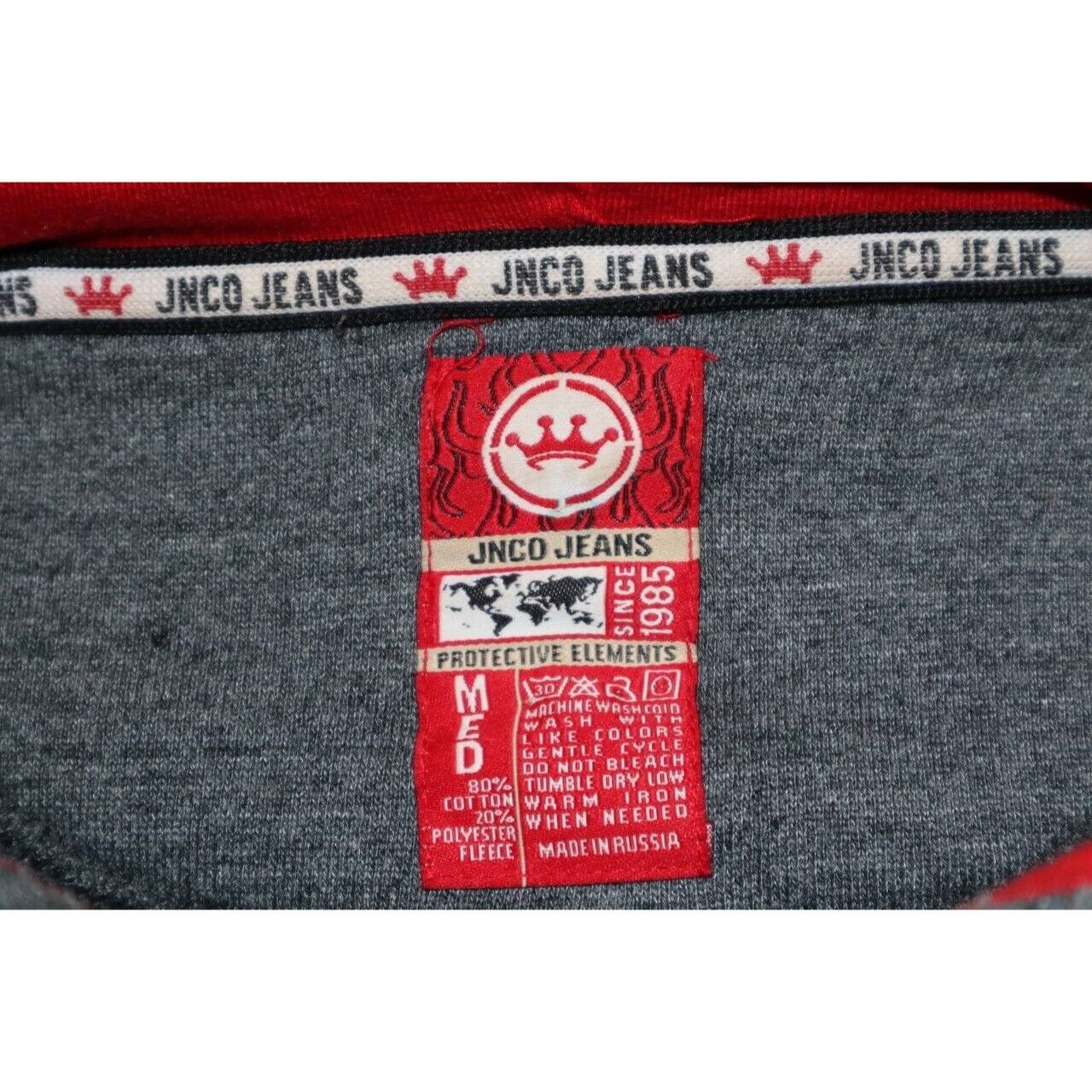 JNCO Vintage Y2K JNCO Jeans Crown Hoodie Embroidered Grey Red M Size US M / EU 48-50 / 2 - 5 Thumbnail
