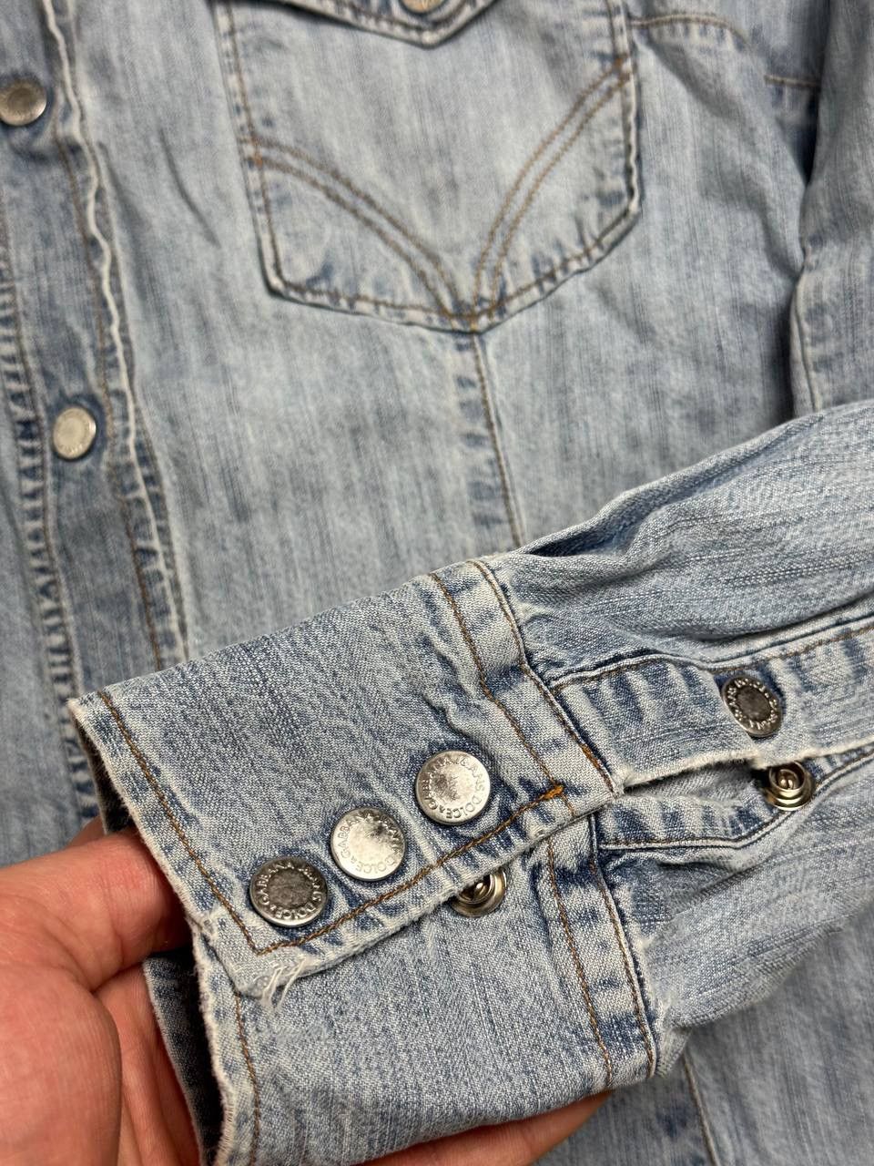 Dolce & Gabbana Dolce & Gabbana Denim Shirt Size M / US 6-8 / IT 42-44 - 4 Thumbnail