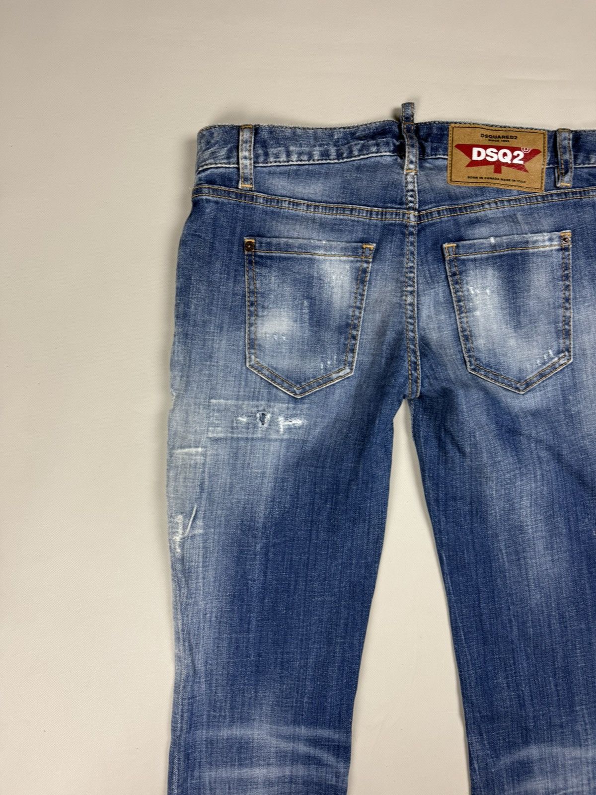 Dsquared2 Dsquared2 Medium Waist Flare Jean Distressed Denim Jeans Size 27" / US 4 / IT 40 - 22 Thumbnail