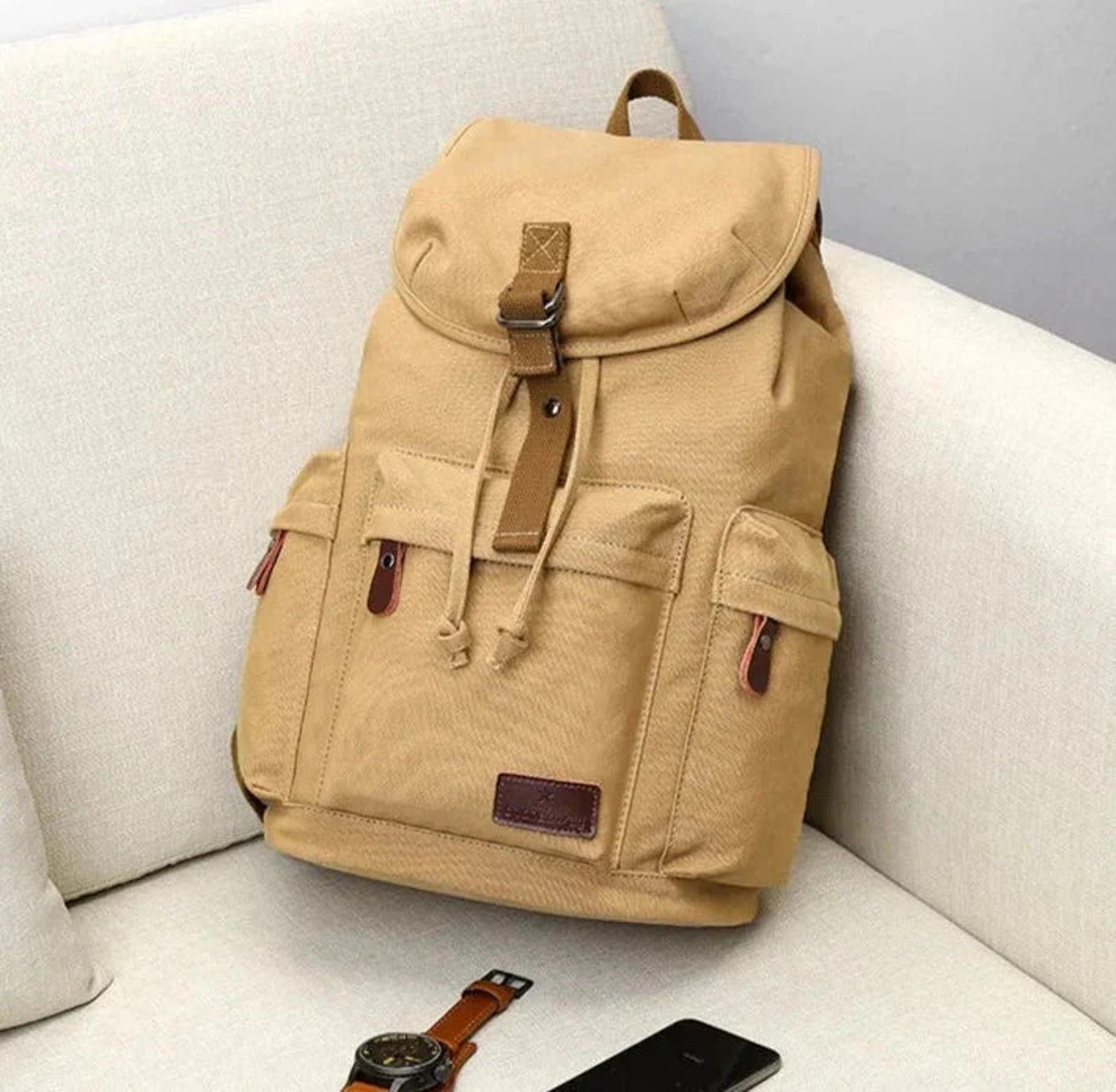 Other Vintage Style Canvas Backpack Size ONE SIZE - 2 Thumbnail