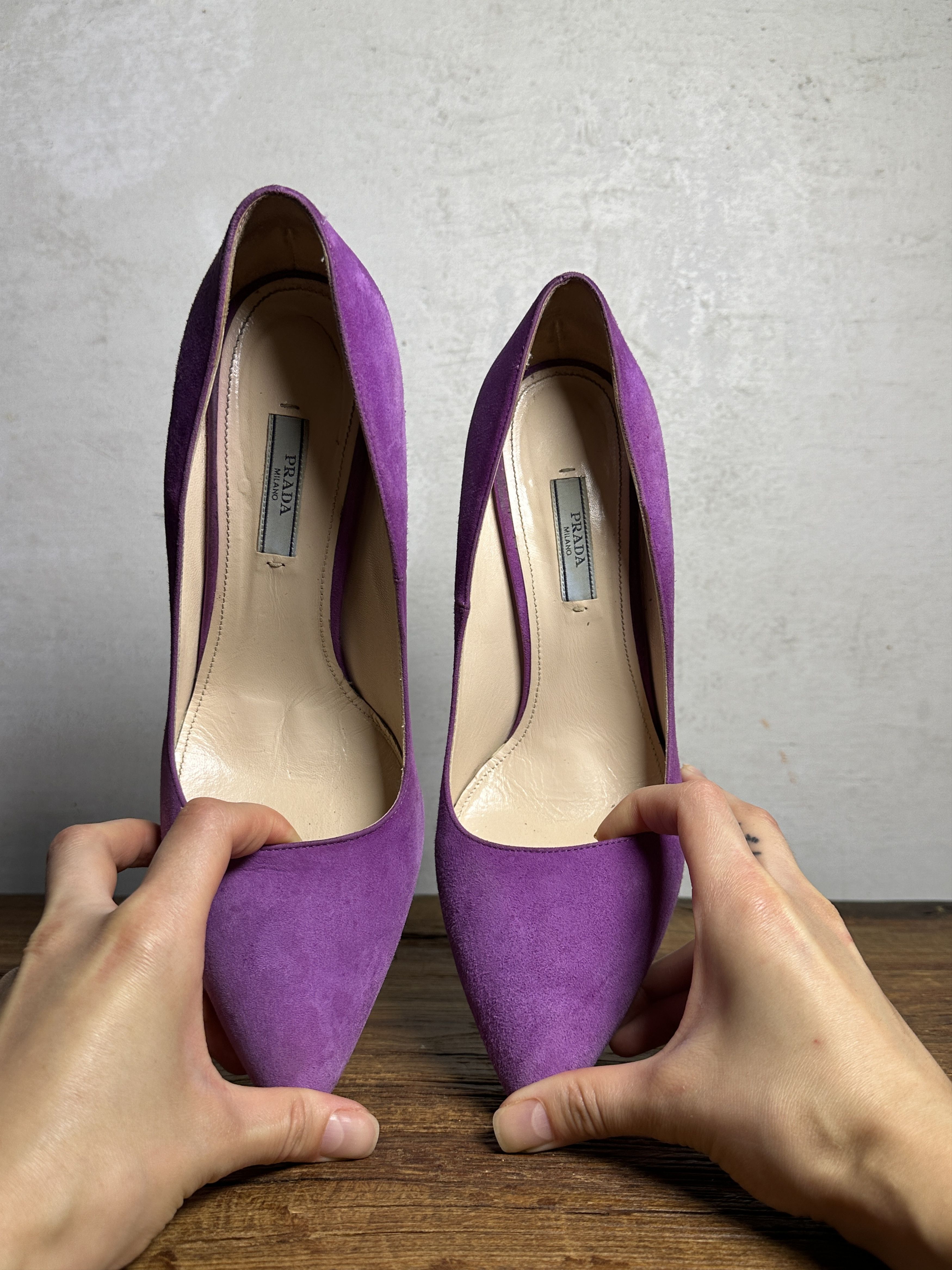 Prada Prada AW10 Suede Fuchsia Heels Size US 10 / IT 40 - 7 Thumbnail
