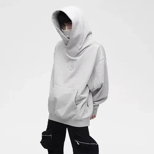 Designer × Vintage Autumn Ninja Streetwear Turtleneck Hoodies Size US M / EU 48-50 / 2 - 2 Thumbnail