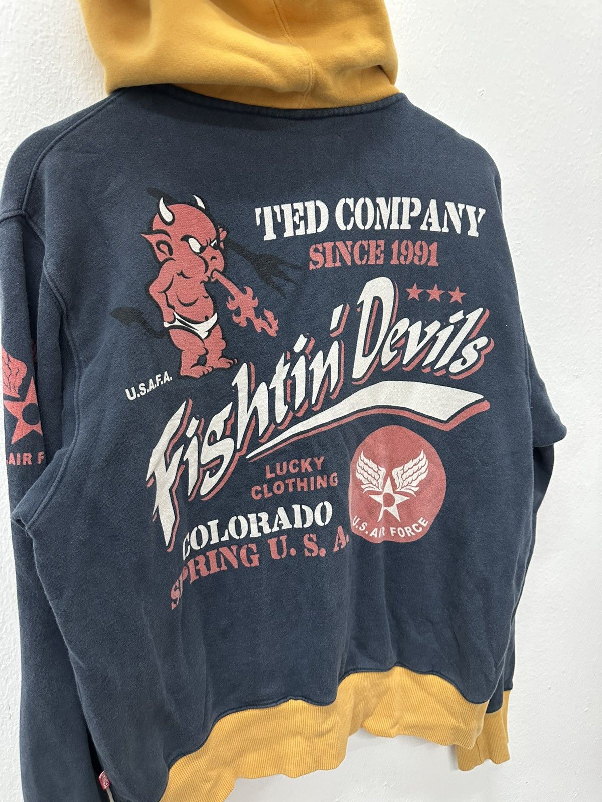 Tedman TedMan Ted Company Fightin Devils US Air Force Zipper Hoodie Size US L / EU 52-54 / 3 - 16 Thumbnail